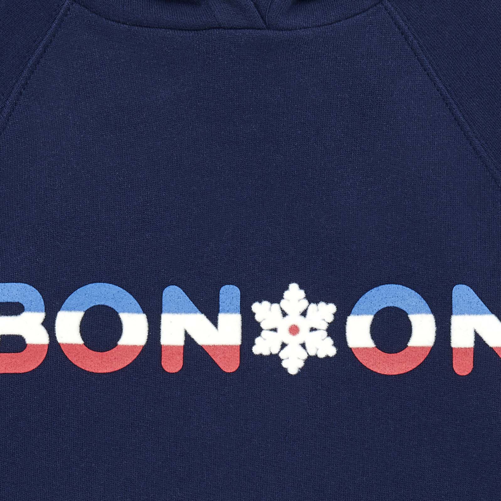 Boys Navy Logo Hooded Sweatshirt