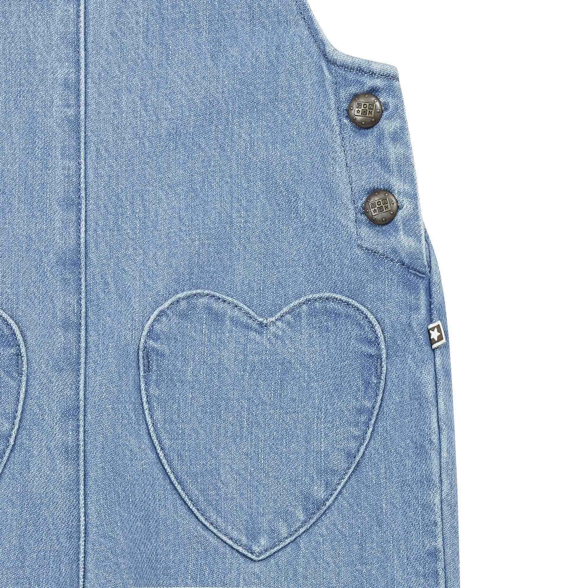 Girls Blue Denim Overalls