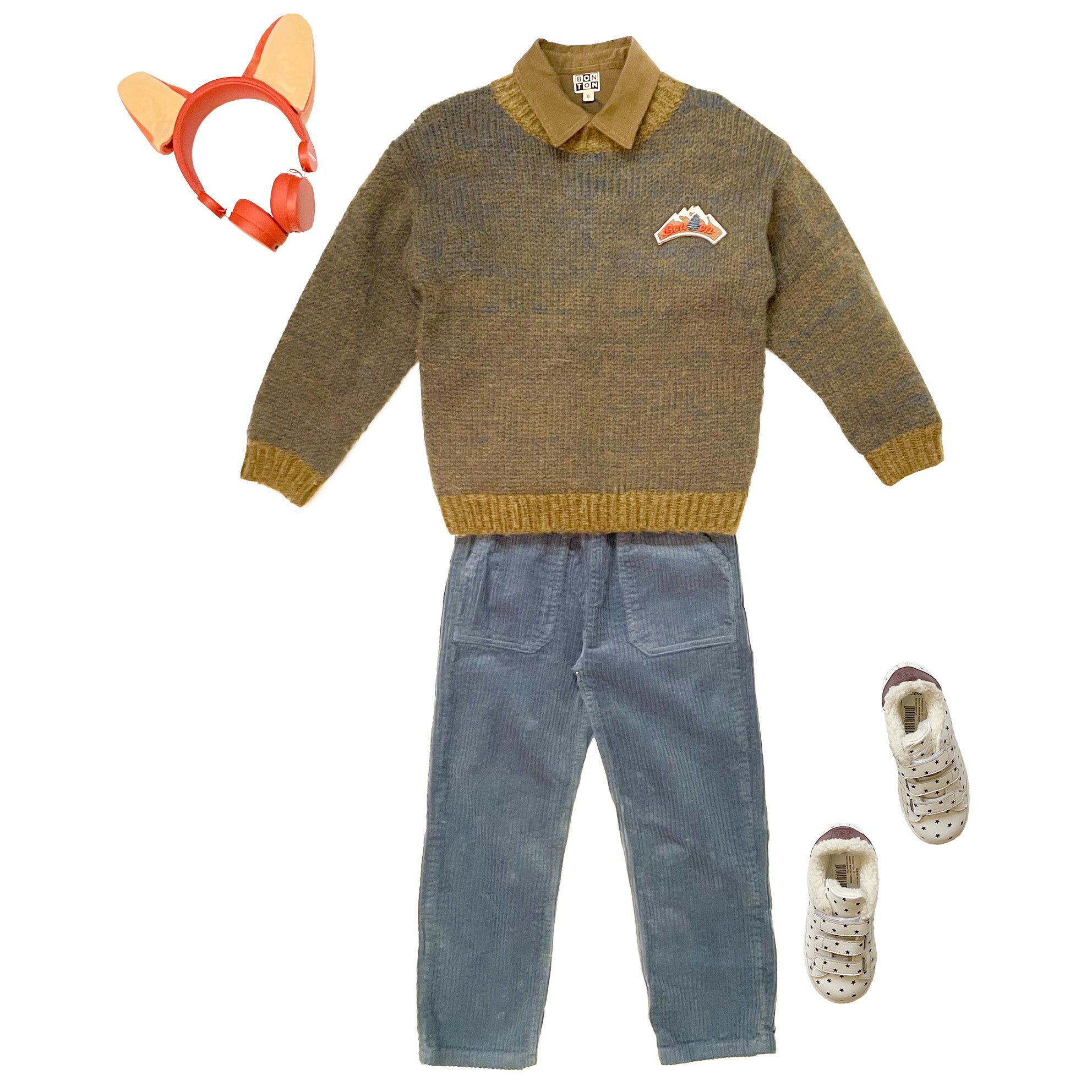 Boys Green Logo Sweater