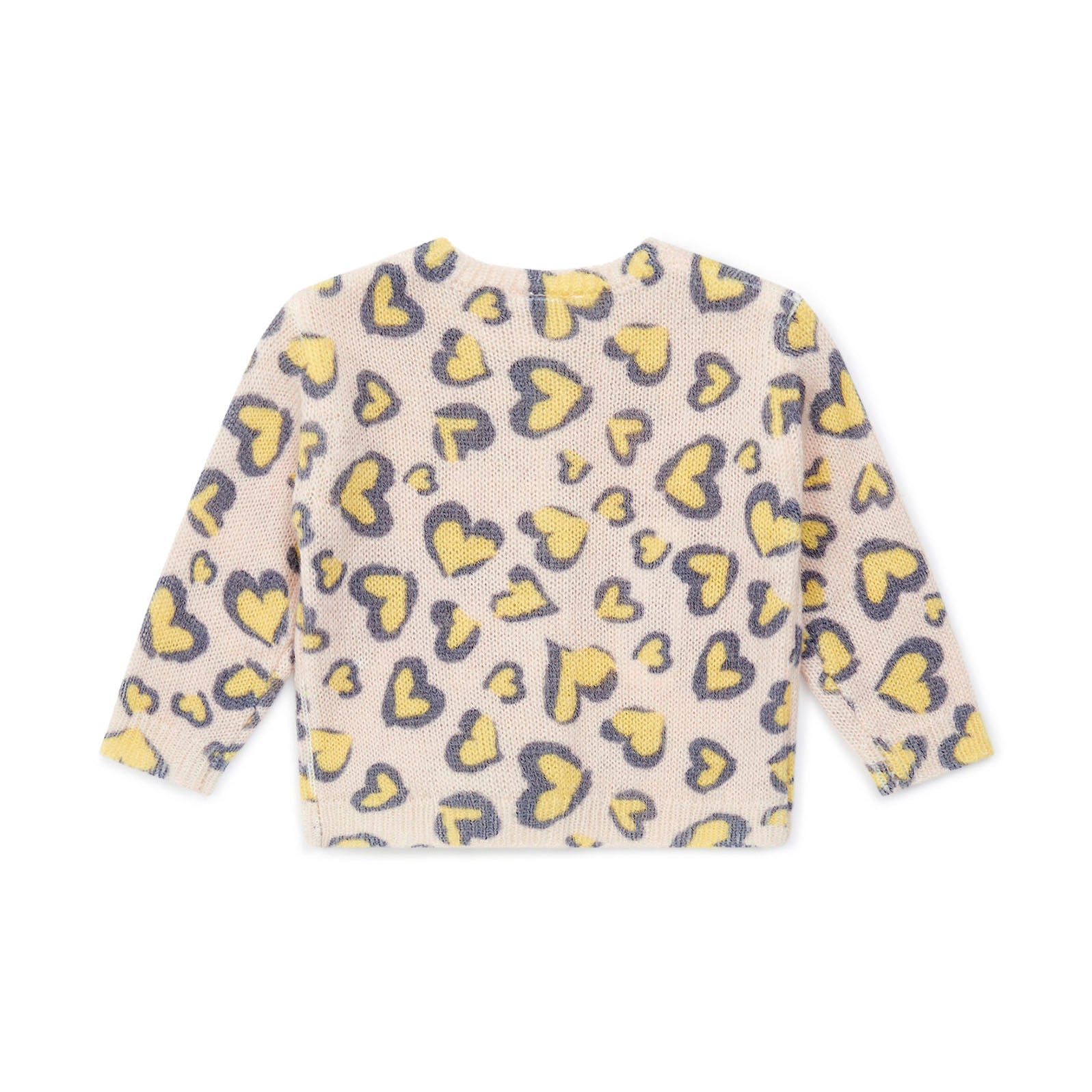 Baby Girls Pink Heart Wool Cardigan