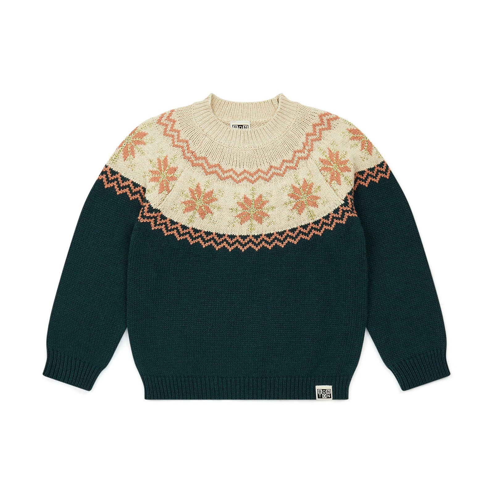 Girls Green Cotton Sweater