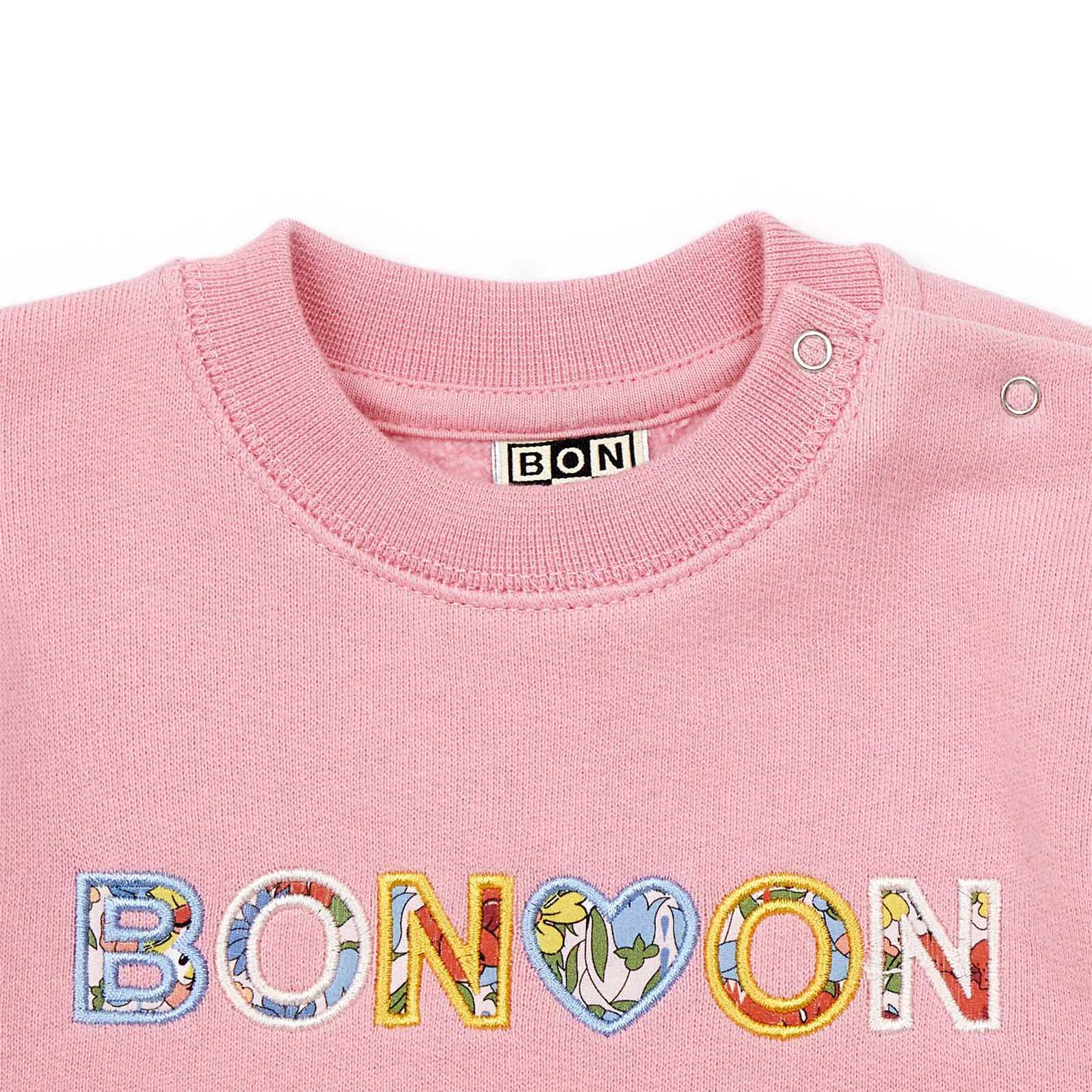 Baby Girls Pink Logo Cotton Sweatshirt