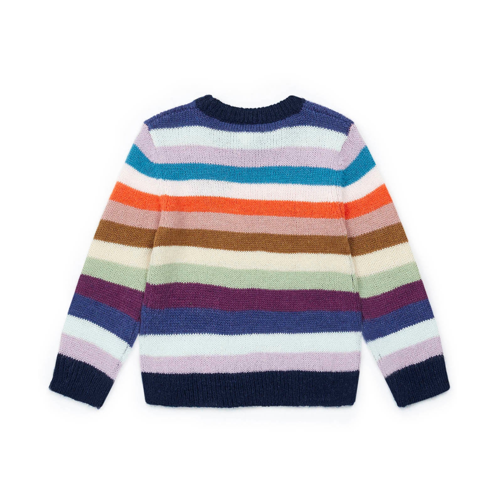 Girls Multicolor Stripes Sweater