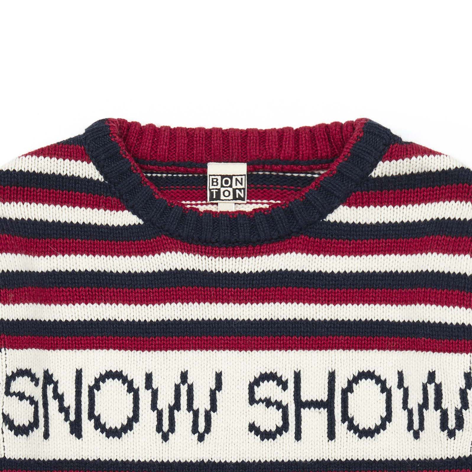 Boys Red Stripes Sweater