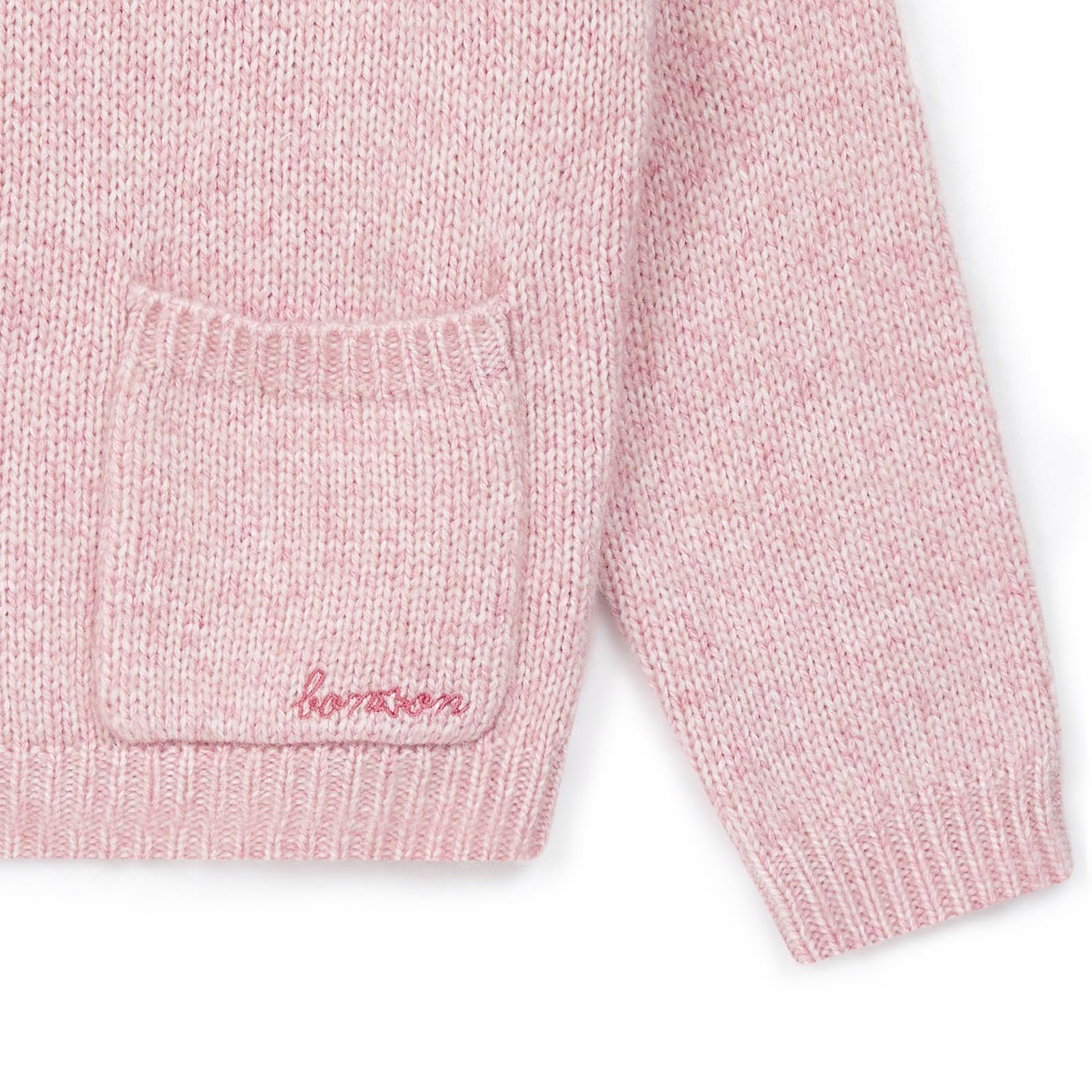 Girls Pink Pocket Sweater