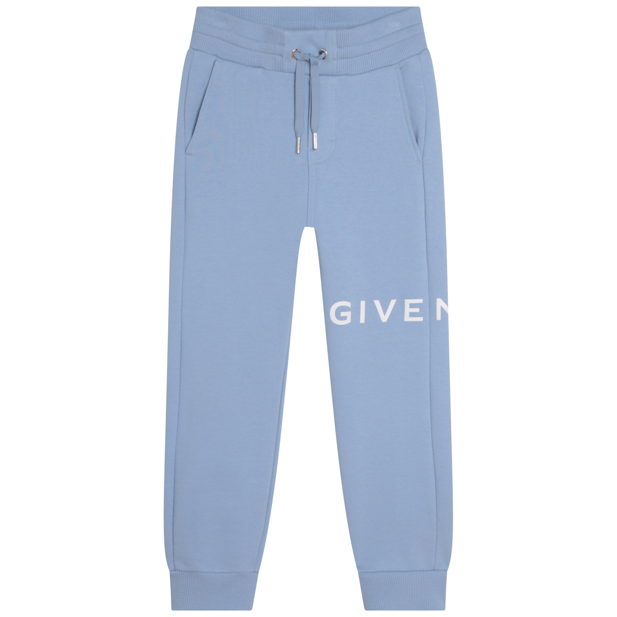 Boys Blue Logo Cotton Trousers