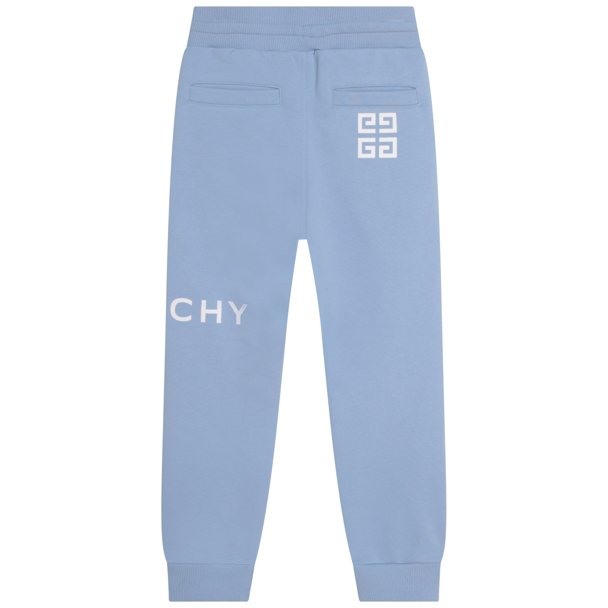 Boys Blue Logo Cotton Trousers