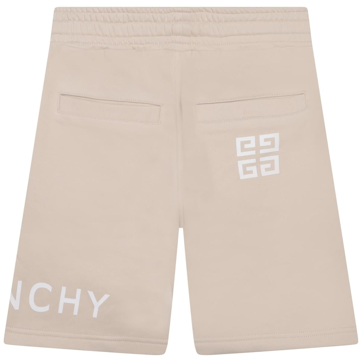 Boys Beige Logo Shorts