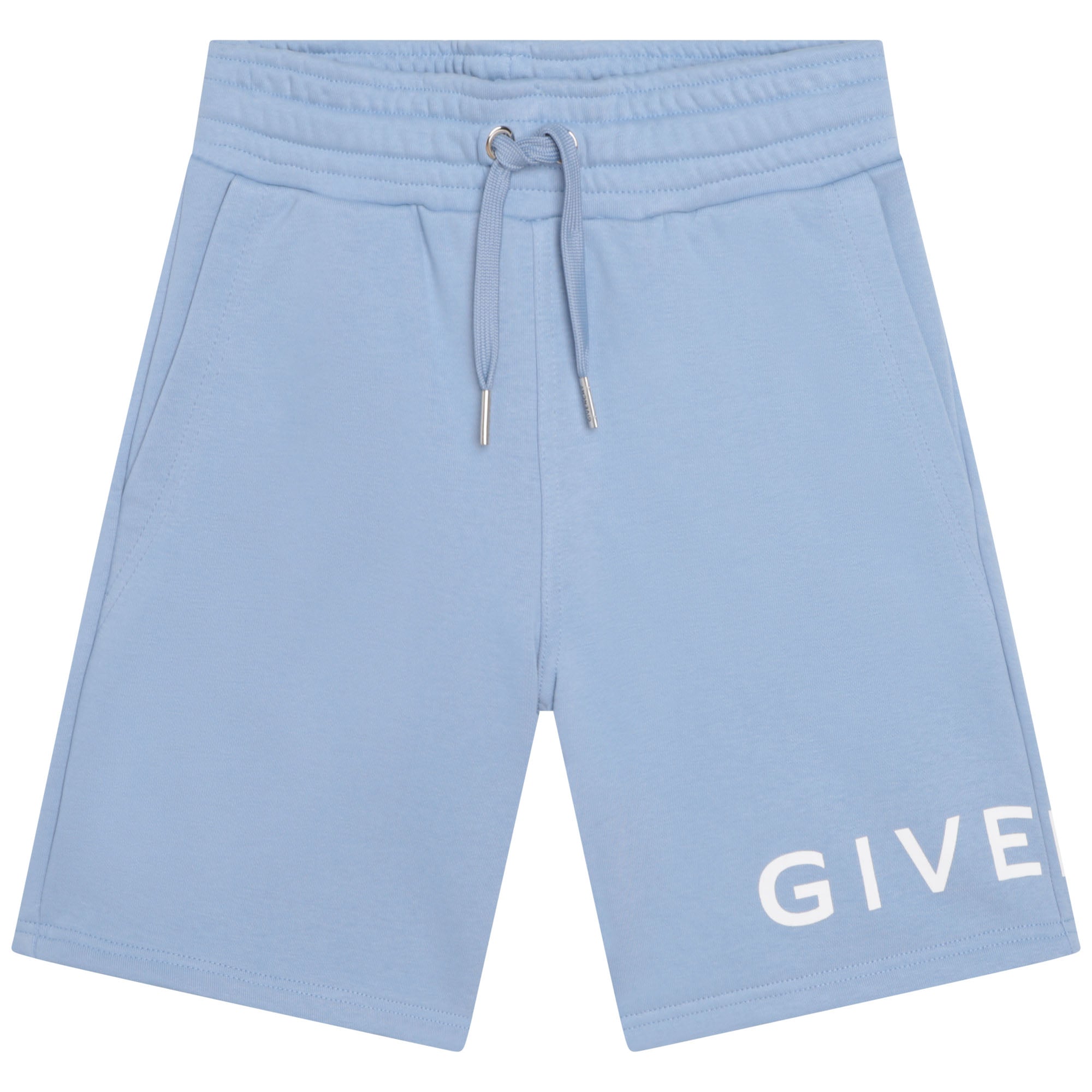 Boys Blue Logo Cotton Shorts