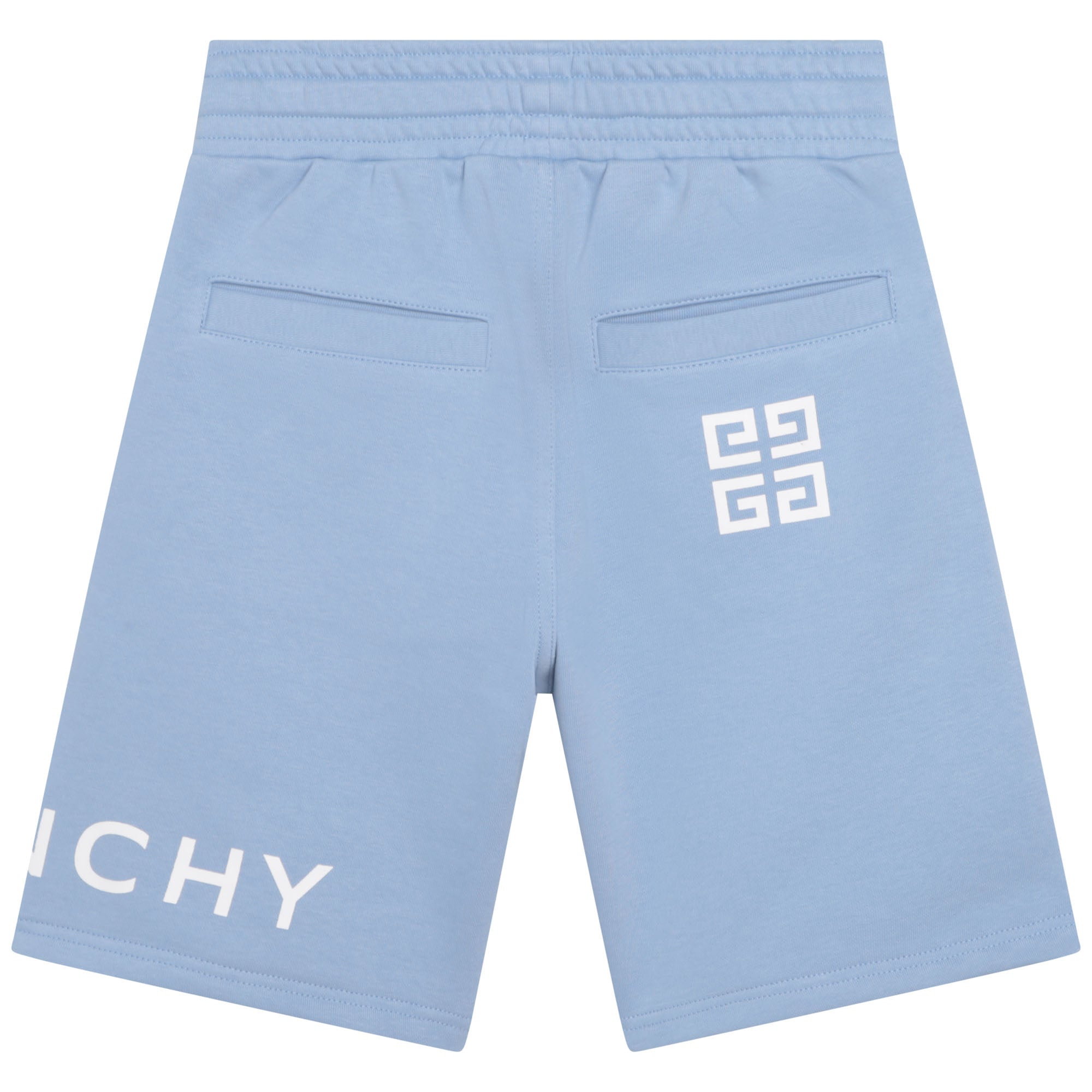 Boys Blue Logo Cotton Shorts
