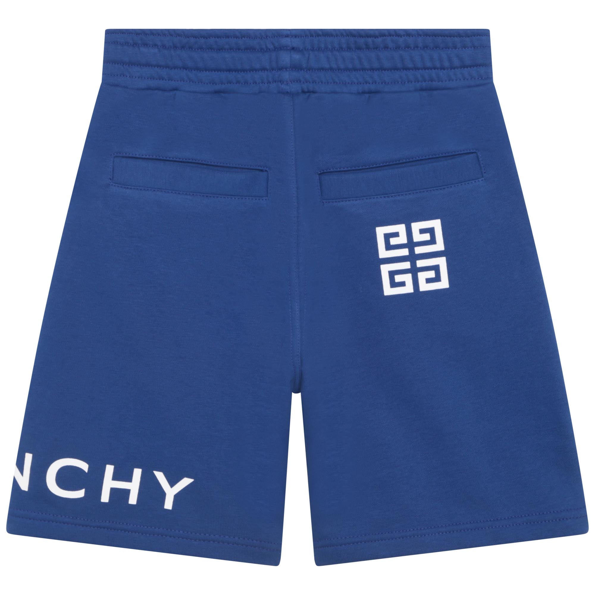 Boys Navy Logo Cotton Shorts