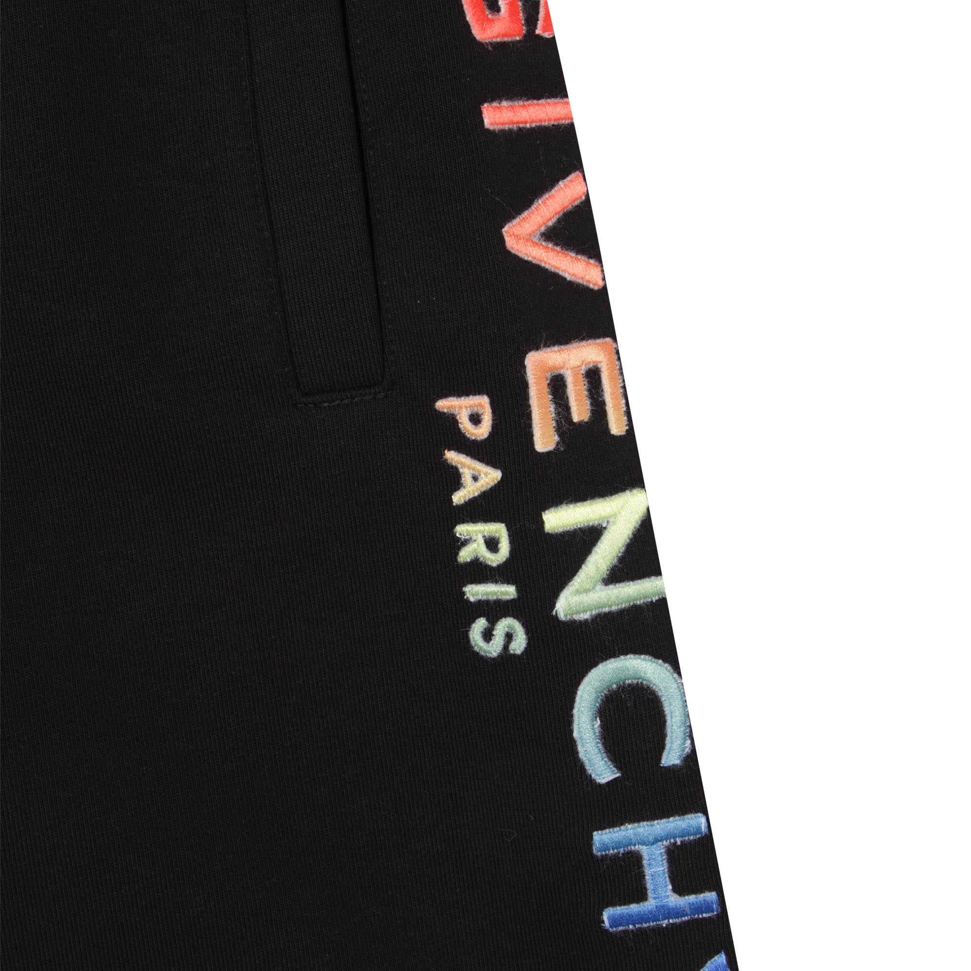 Boys Black Logo Cotton Shorts