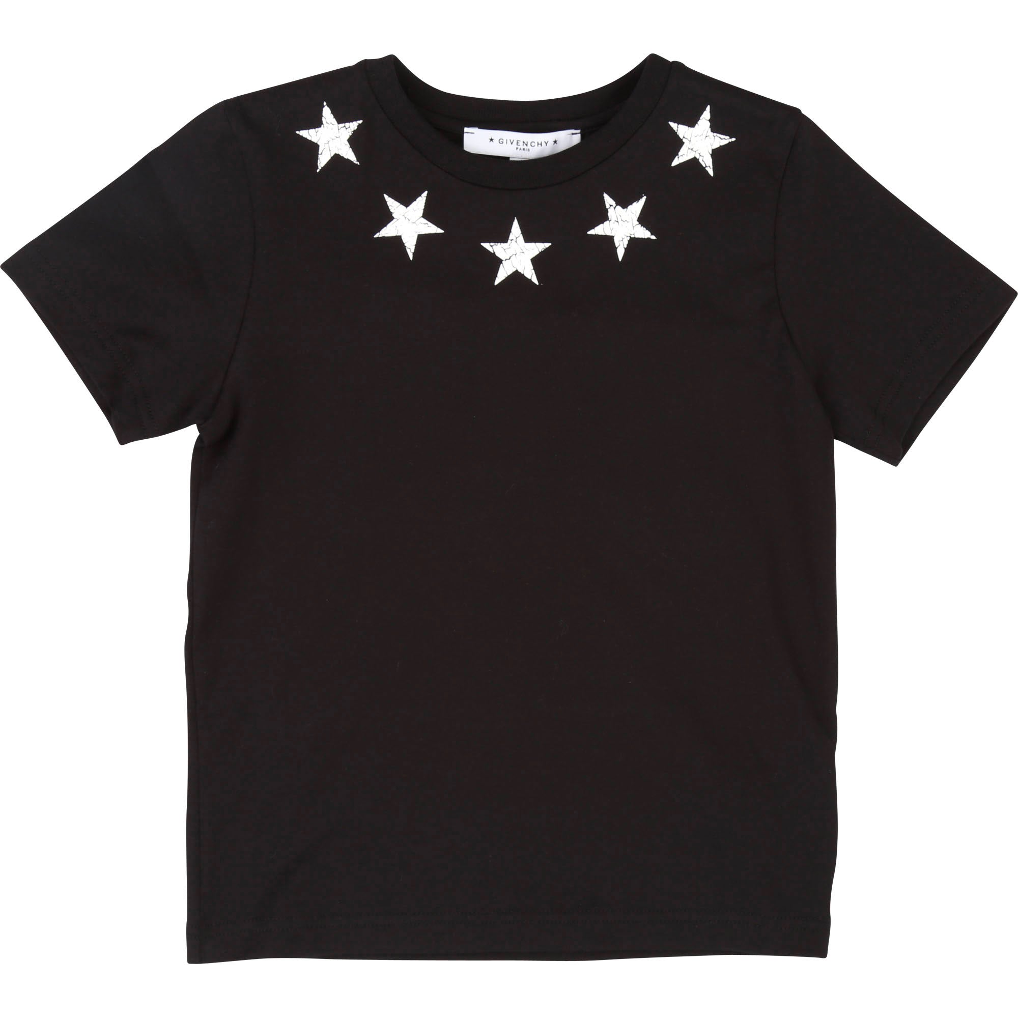 Boys Black Star Cotton T-shirt