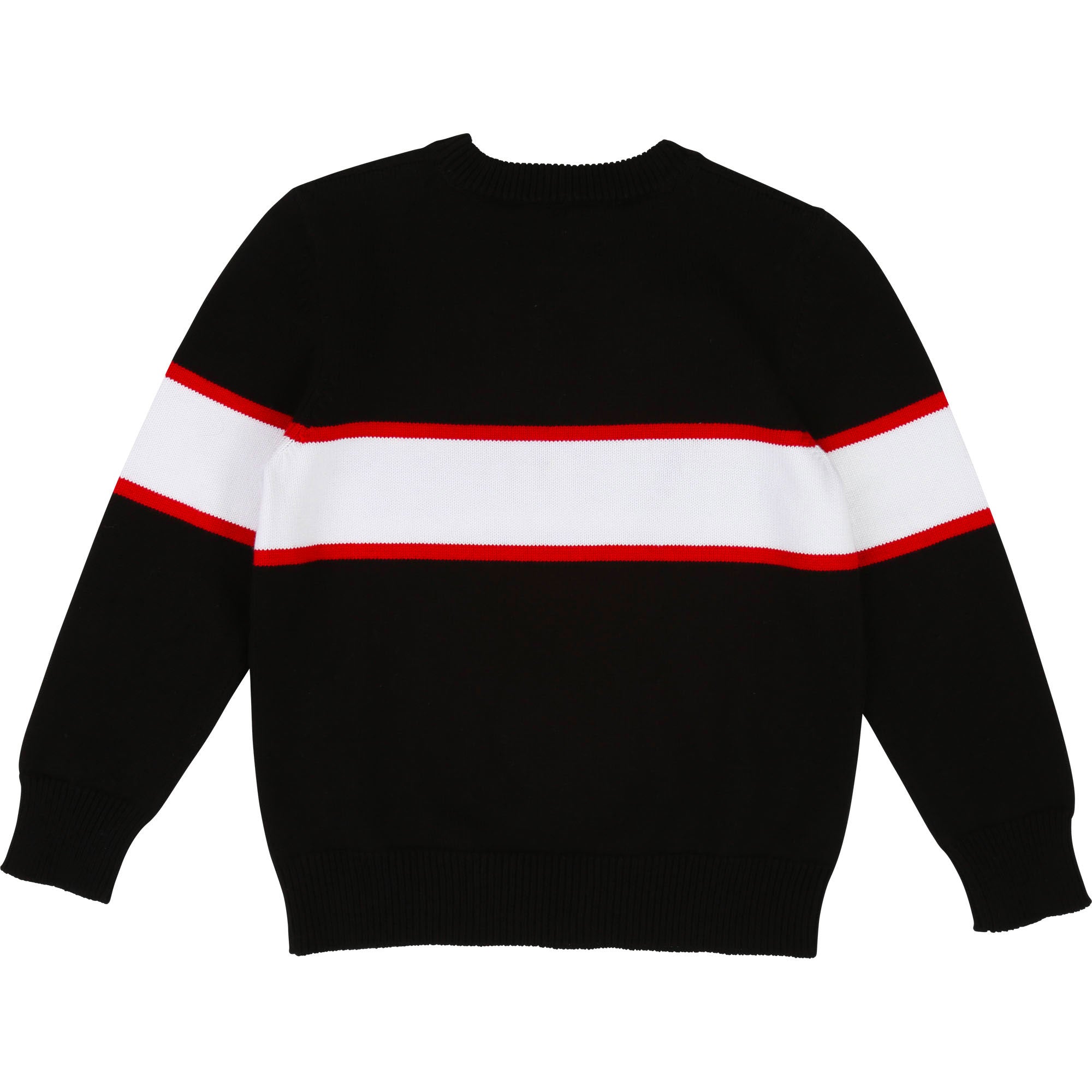 Boys Black & White Logo Cotton Sweater