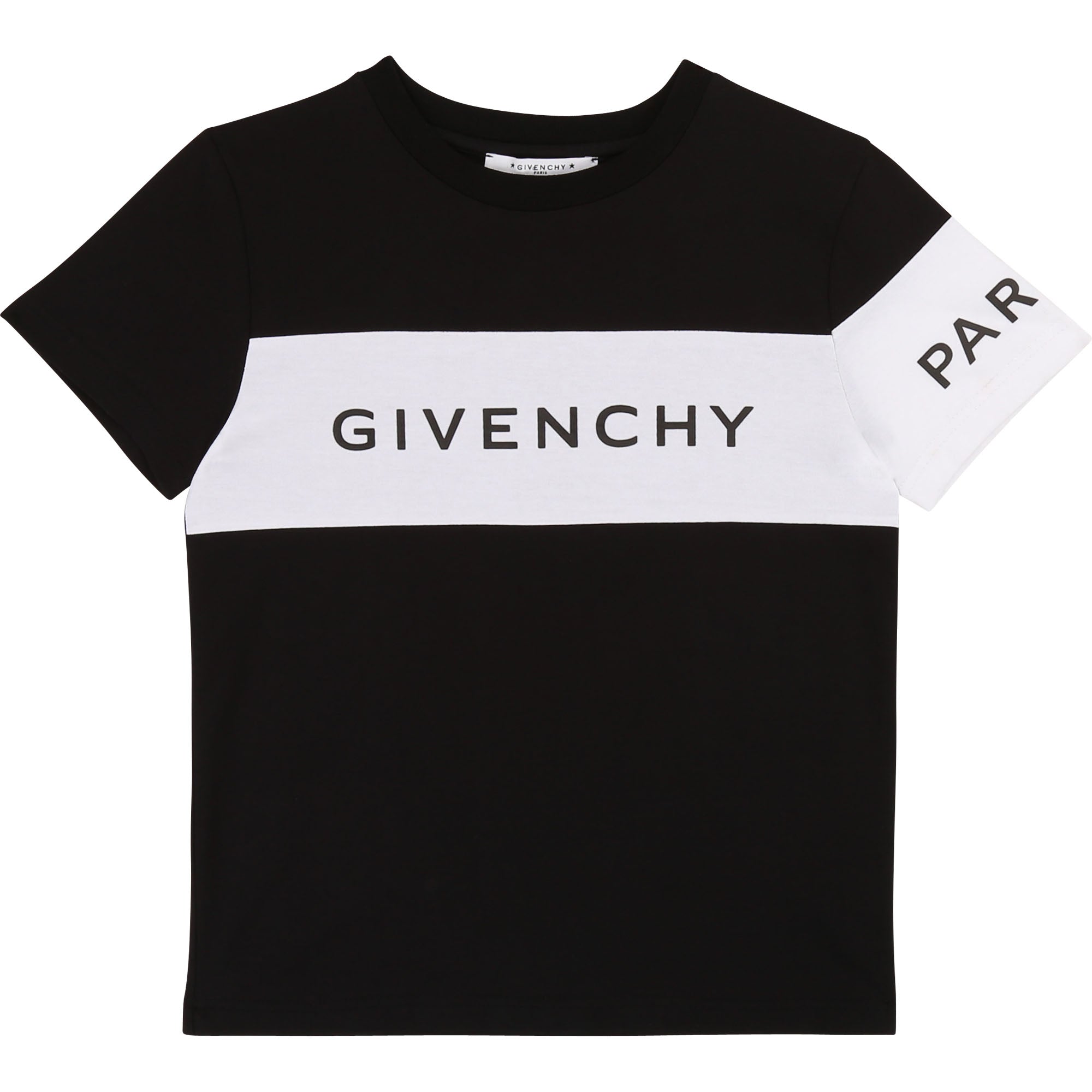 Boys Black Logo Cotton T-shirt