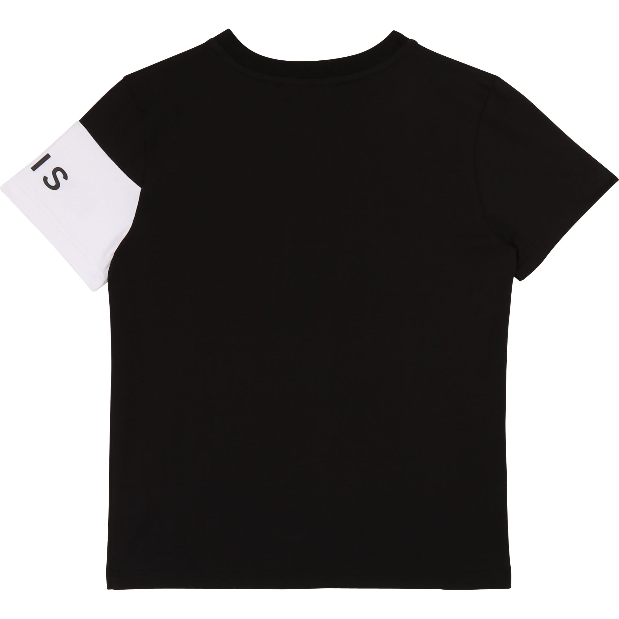 Boys Black Logo Cotton T-shirt