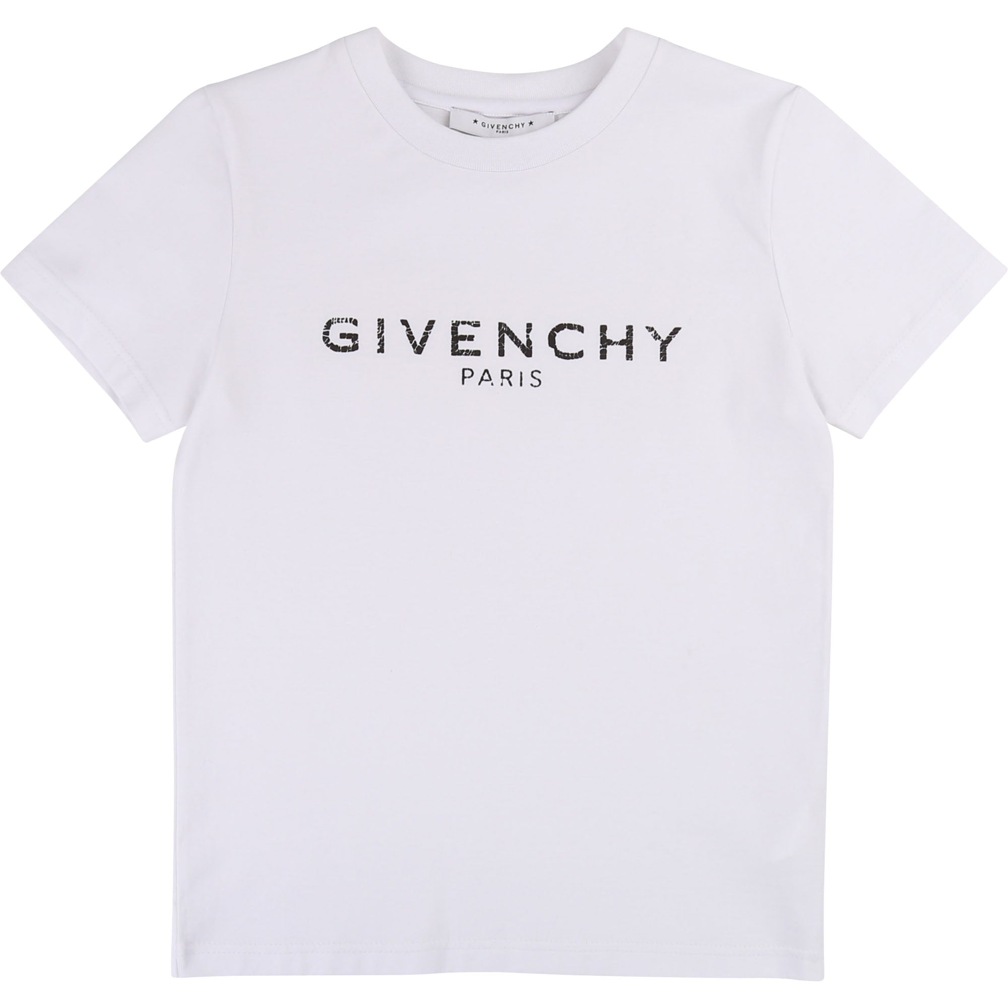 Boys White Logo Cotton T-shirt