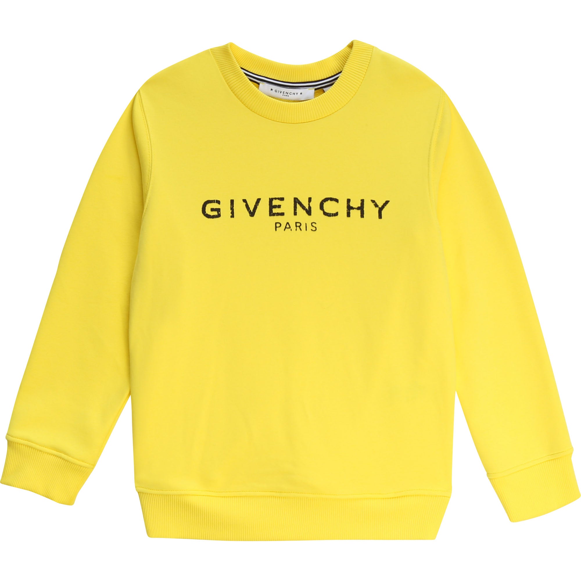 Boys Yellow Logo Cotton Sweatshirt