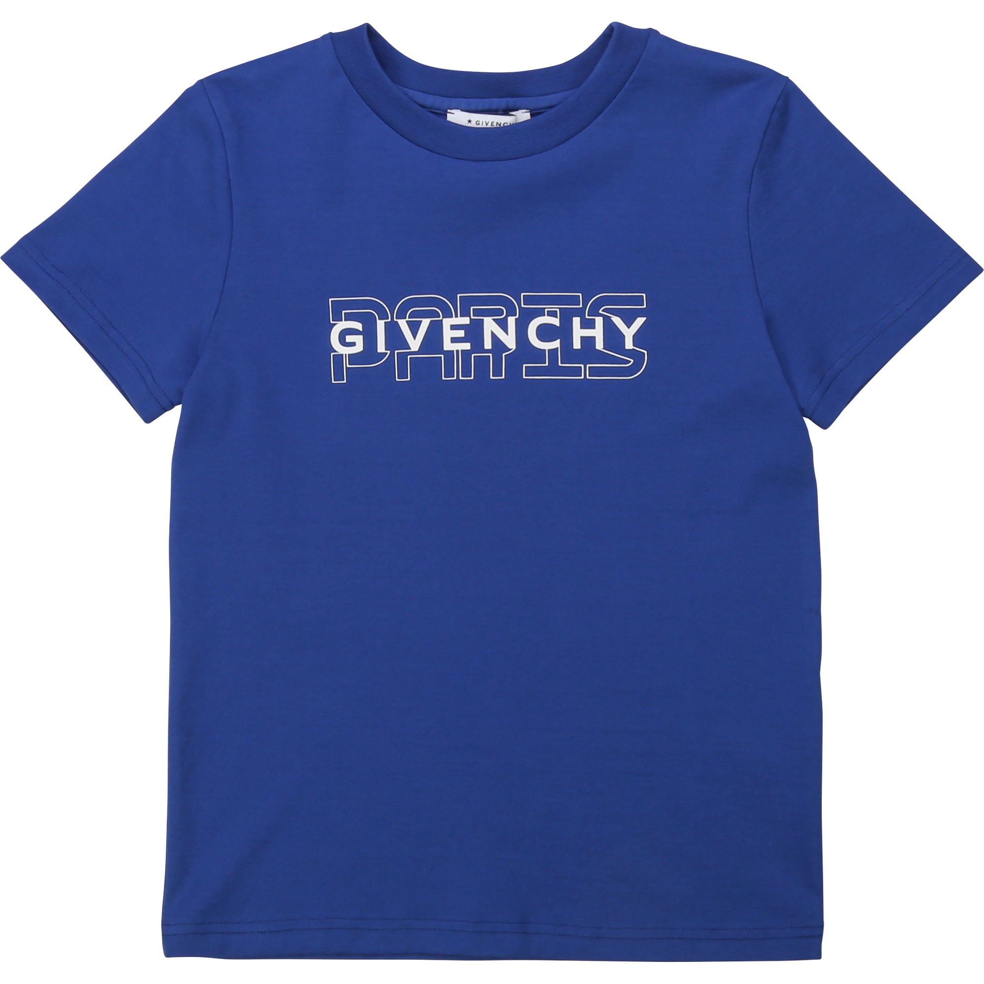 Boys Blue Logo Cotton T-Shirt