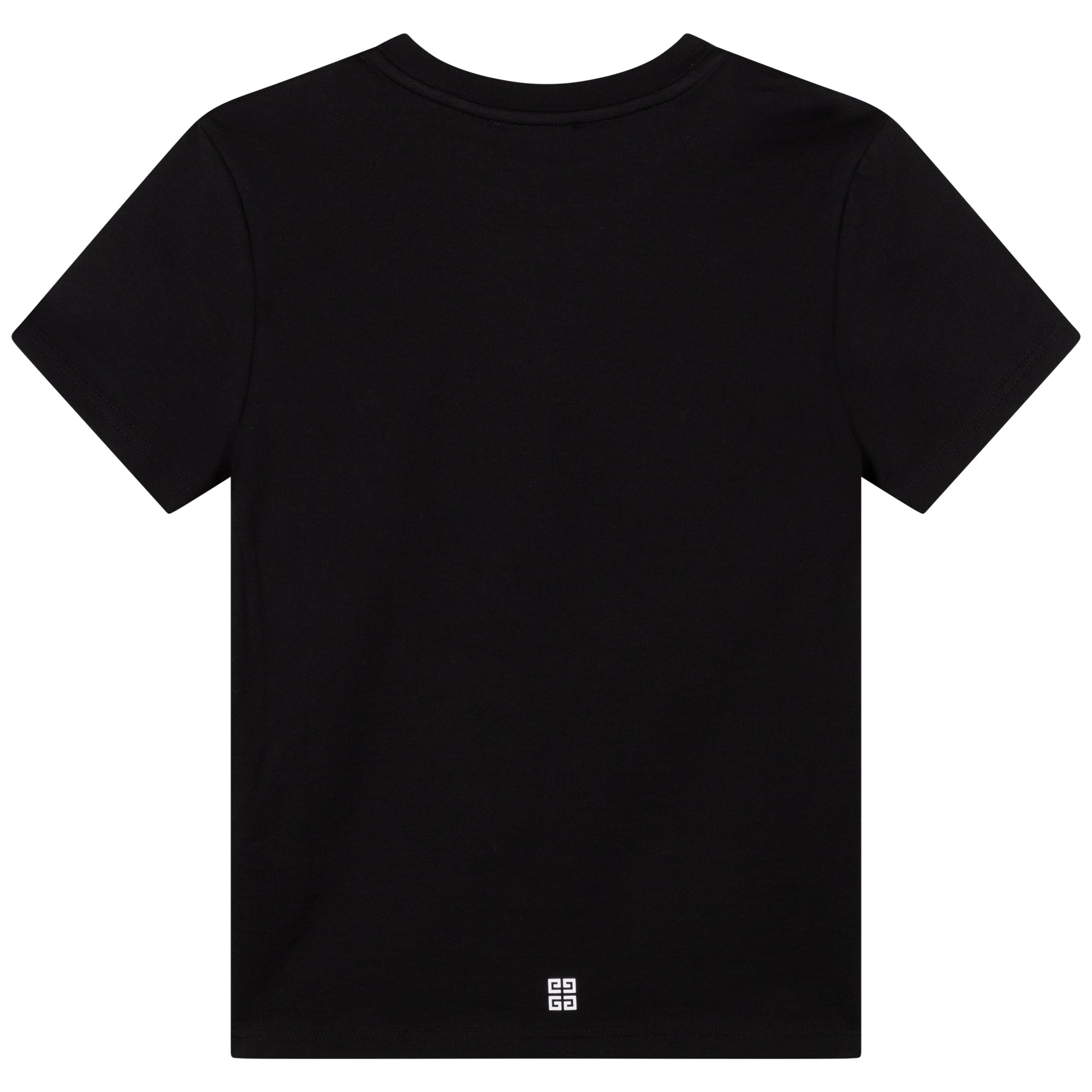 Boys & Girls Black Logo Cotton T-Shirts