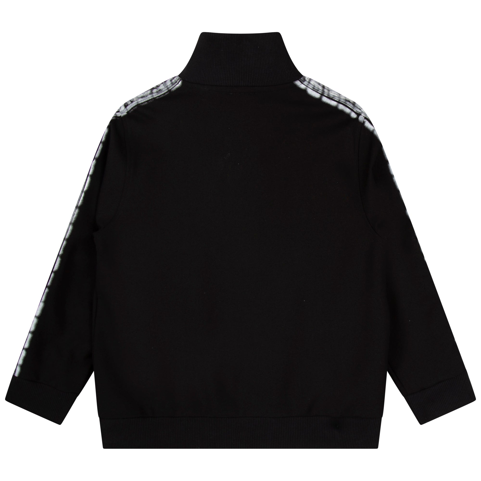 Boys Black Logo Zip-Up Top