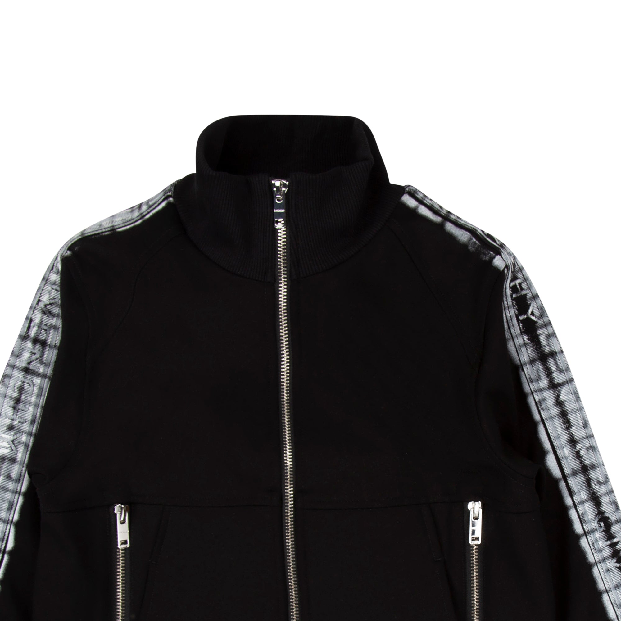 Boys Black Logo Zip-Up Top