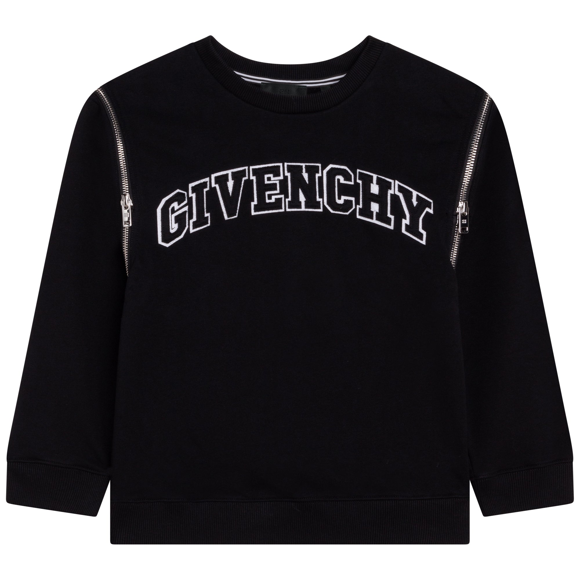 Boys Black Logo Detachable Sweatshirt