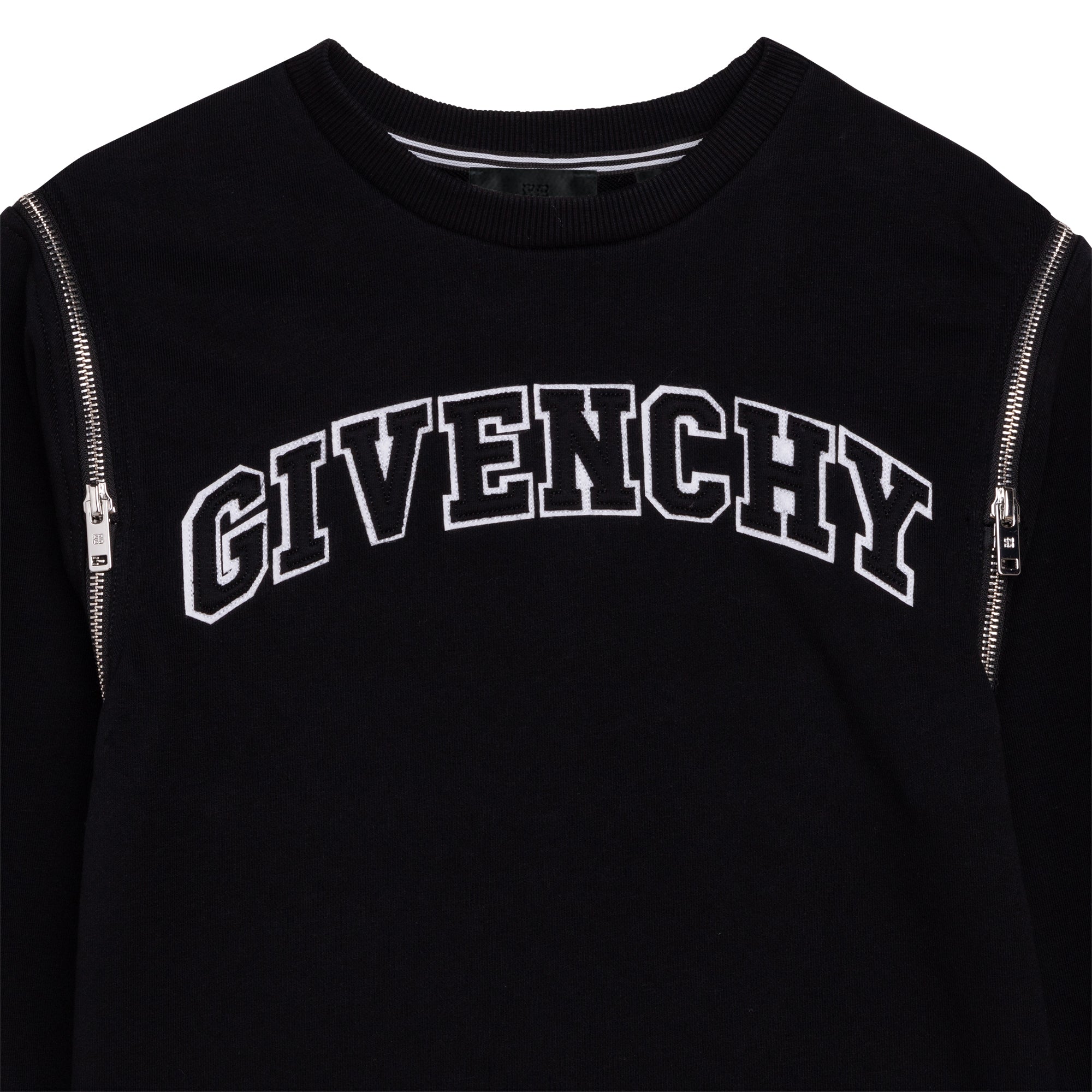 Boys Black Logo Detachable Sweatshirt