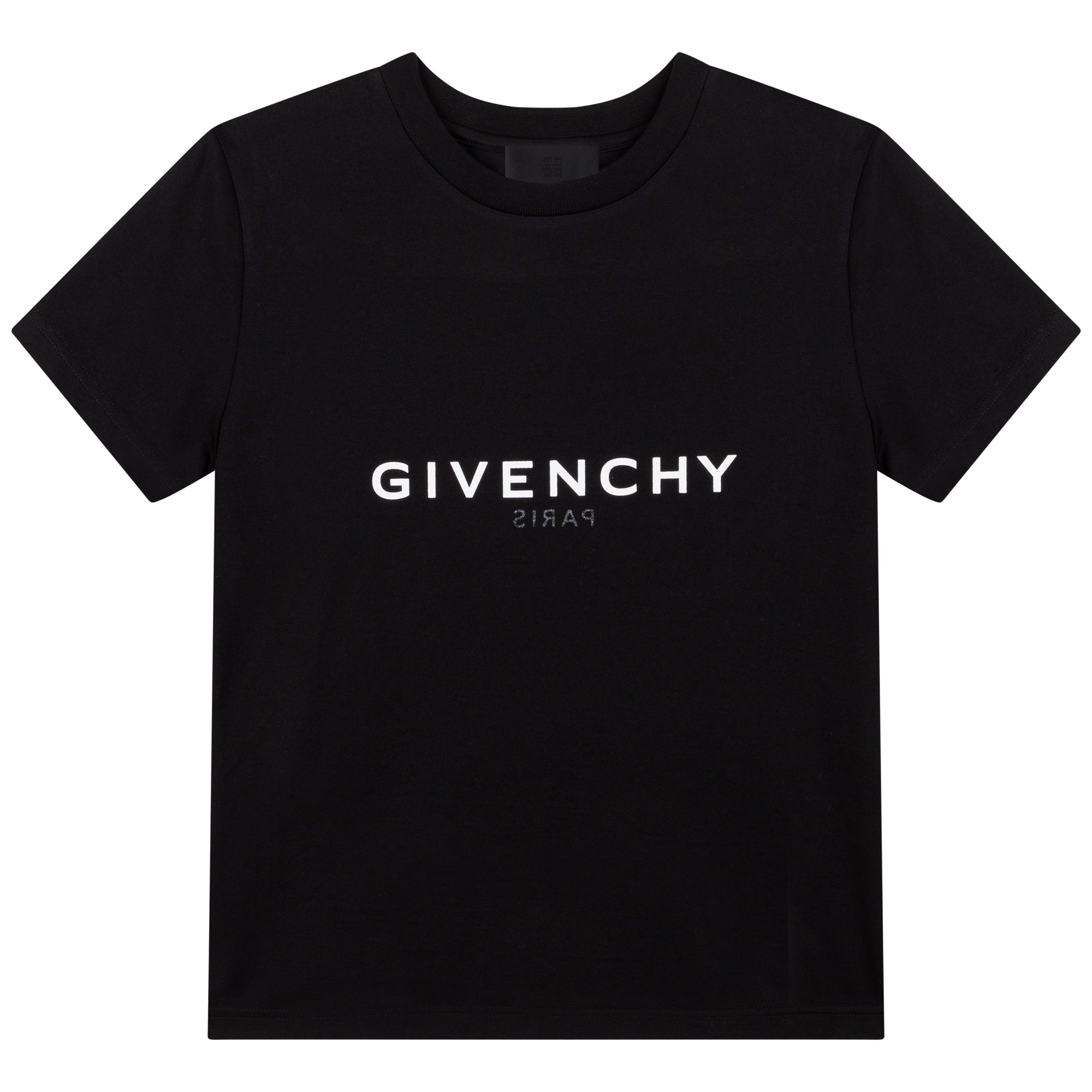 Boys Black Logo Cotton T-Shirt