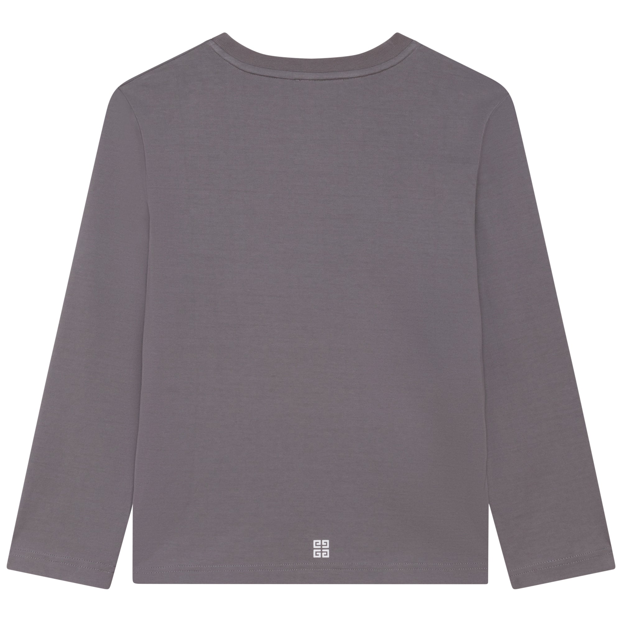 Boys Dark Grey Logo Cotton T-Shirt