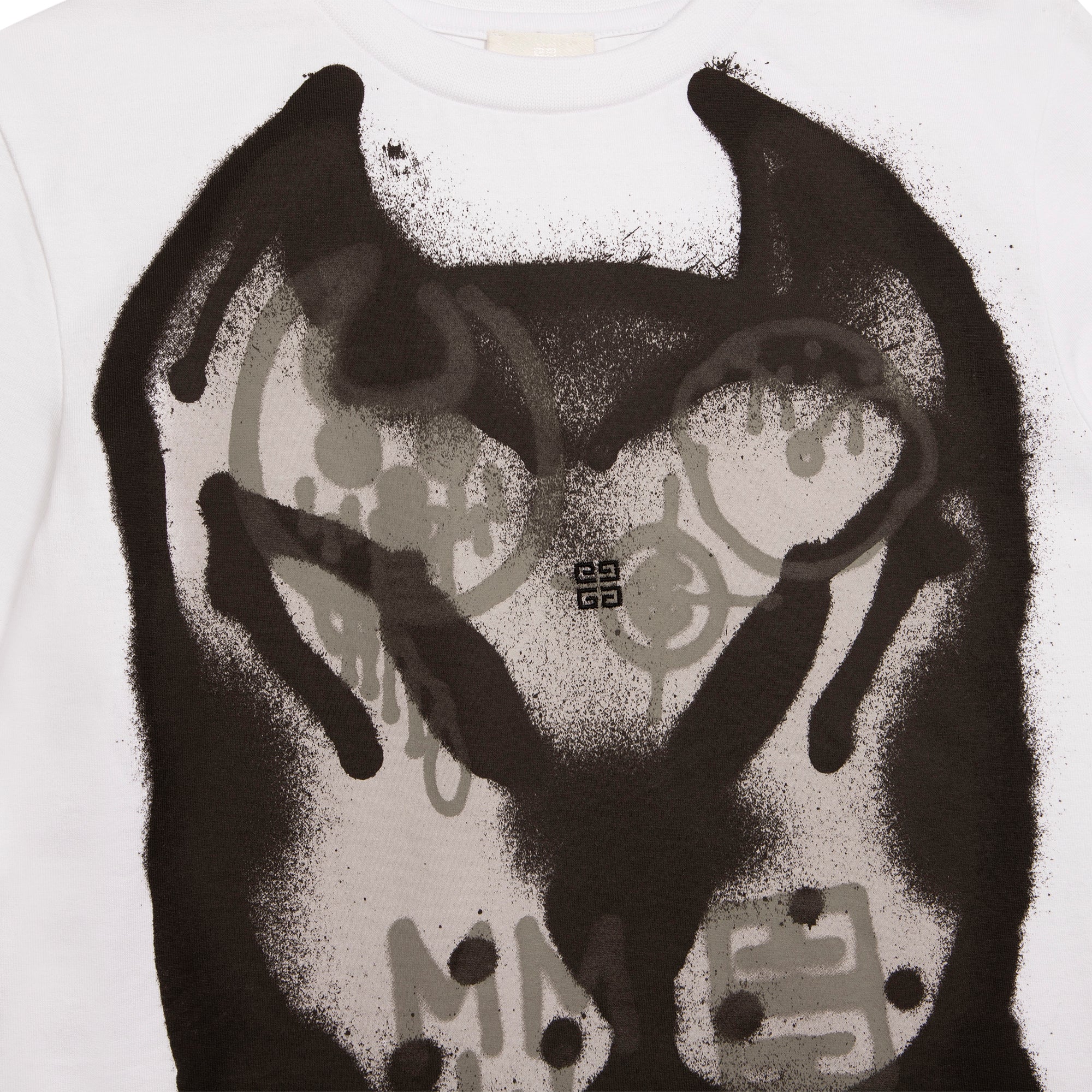 Boys White Printed Cotton T-Shirt