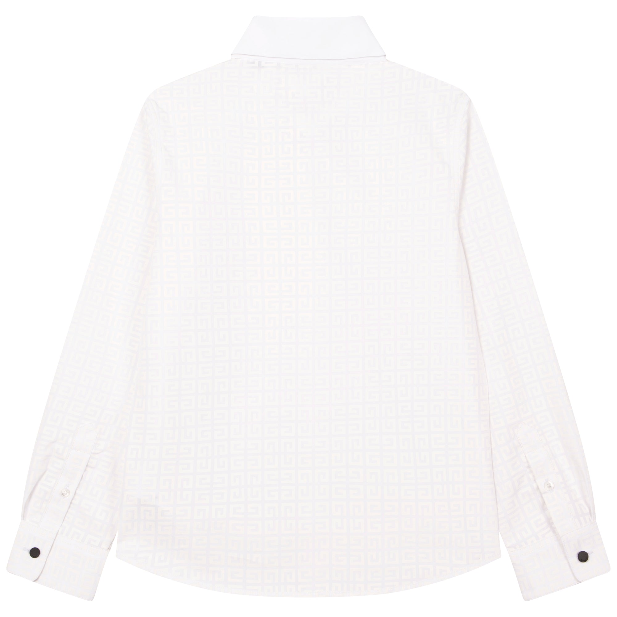 Boys White Logo Cotton Shirt