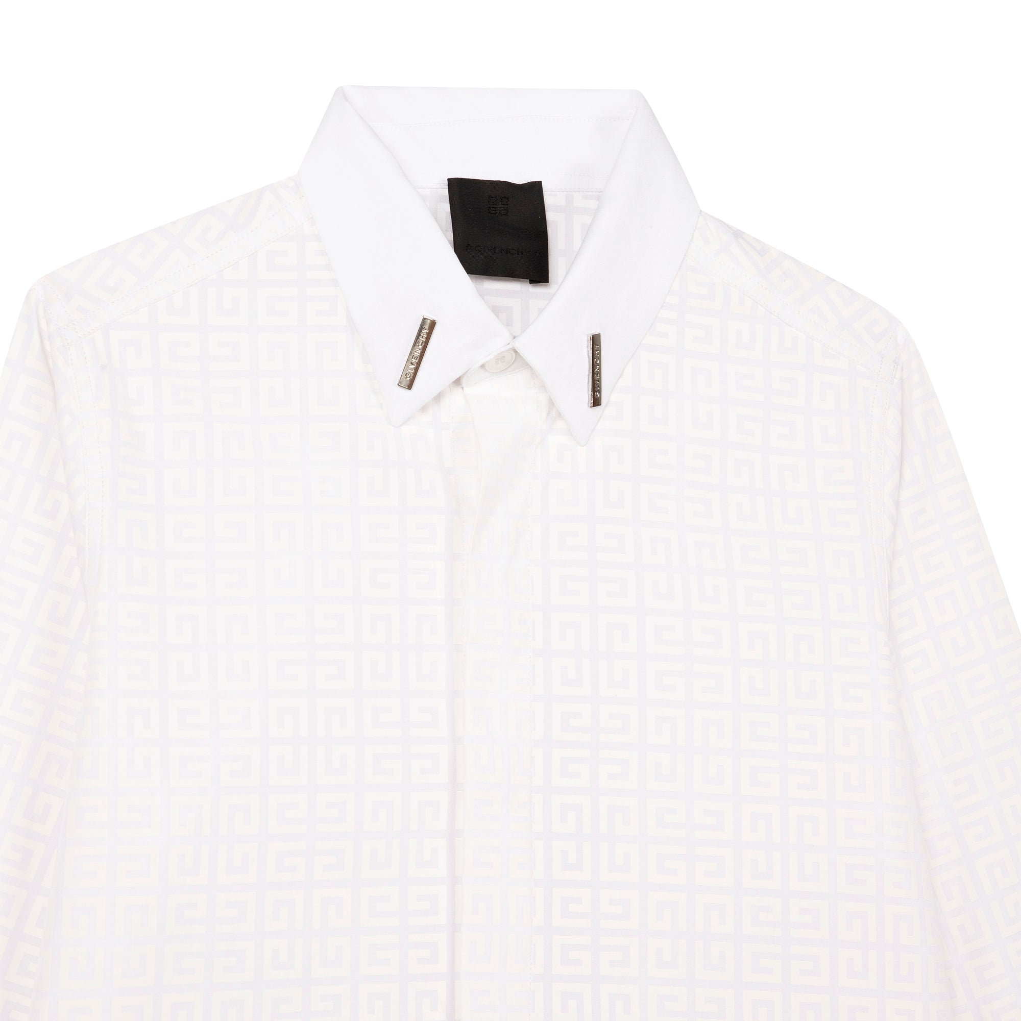 Boys White Logo Cotton Shirt