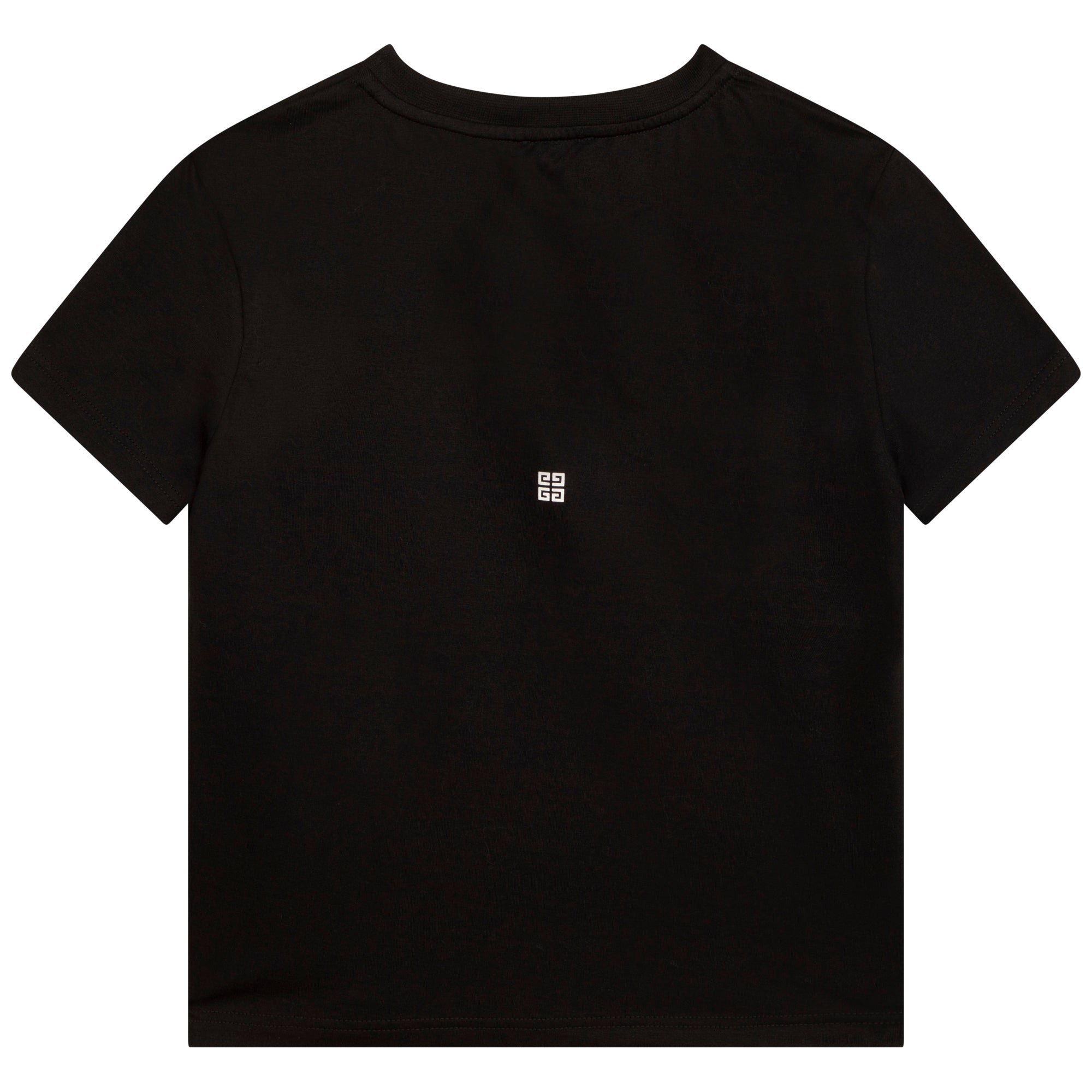 Boys Black Logo Cotton T-Shirt
