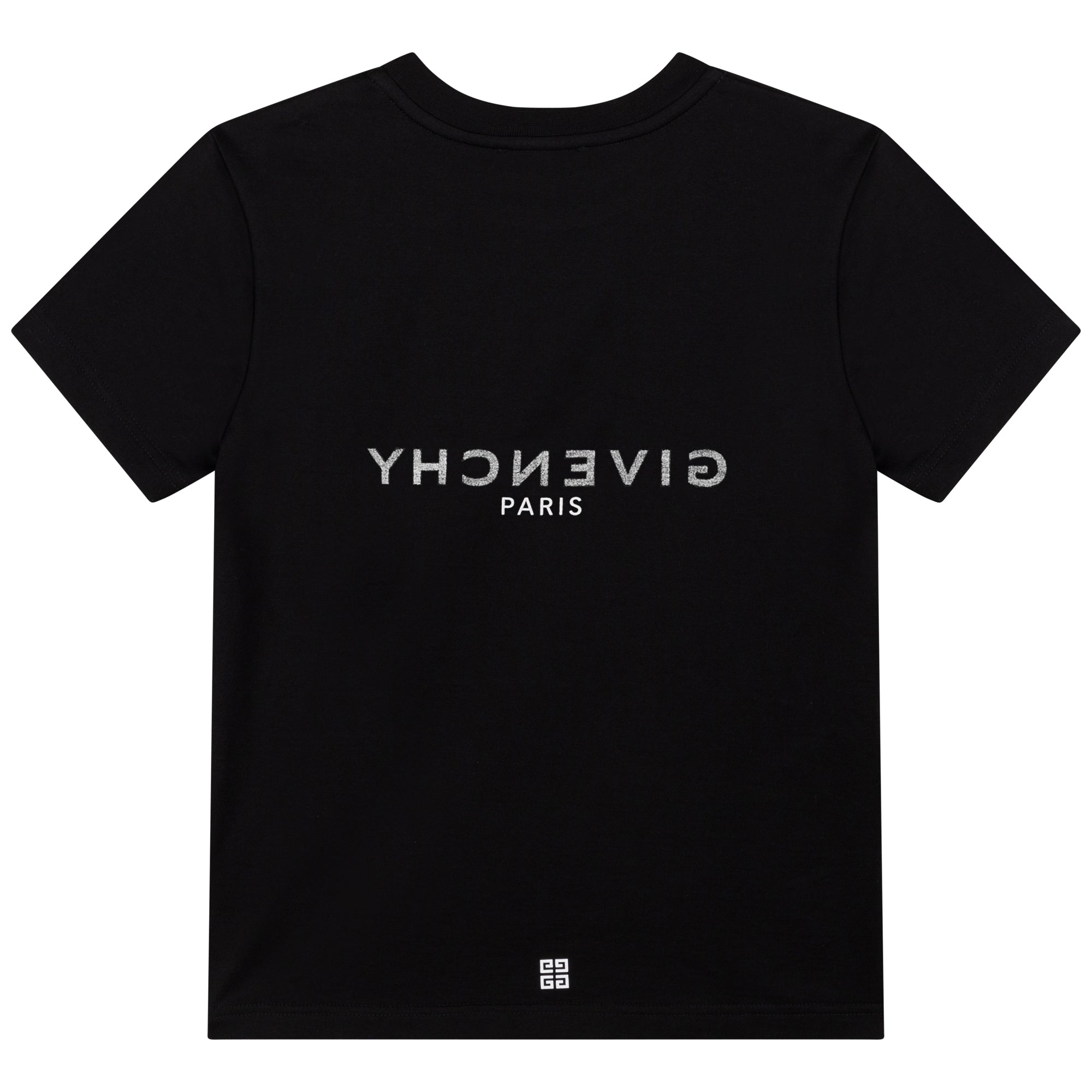 Boys Black Logo Cotton T-Shirt