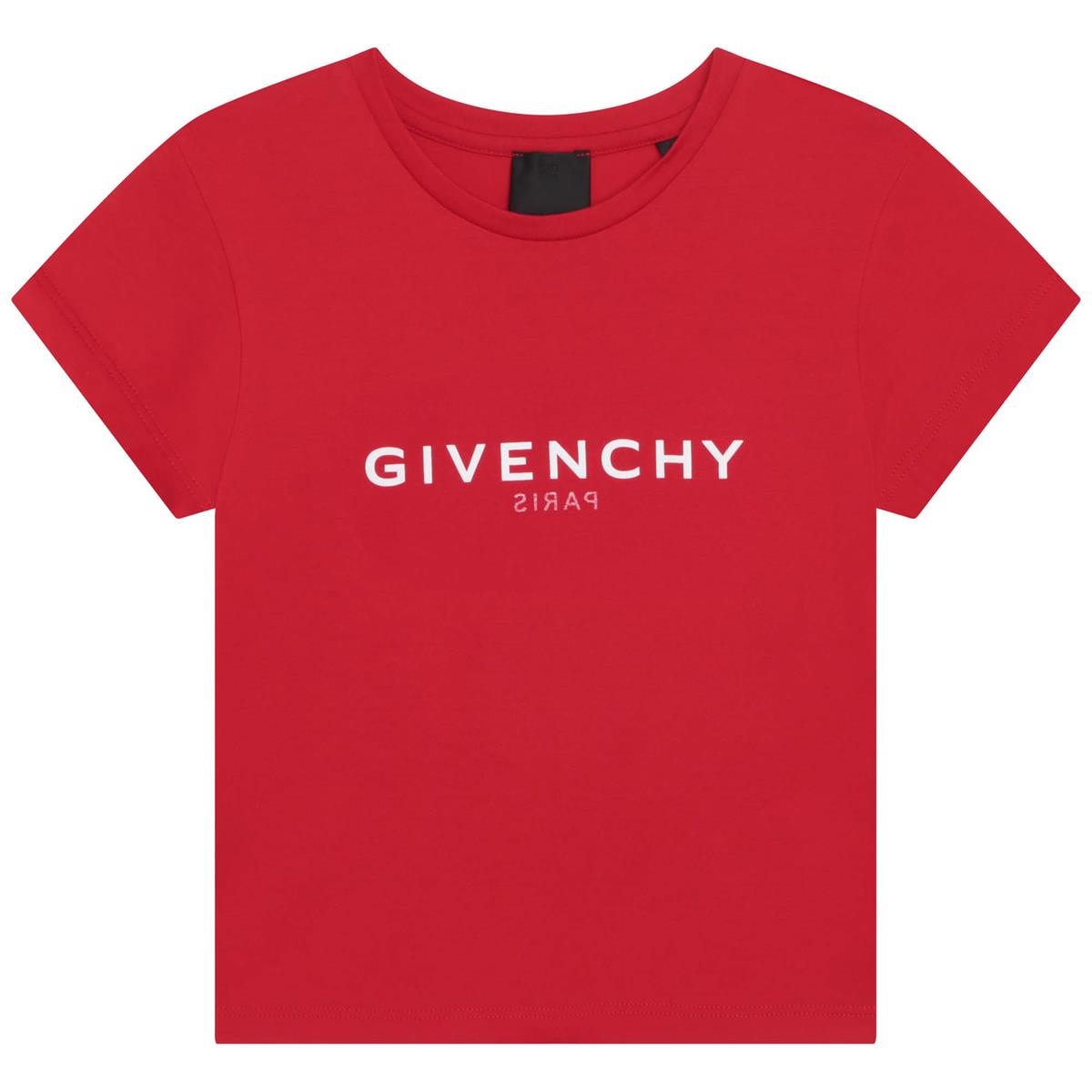 Boys Red Logo Cotton T-Shirt