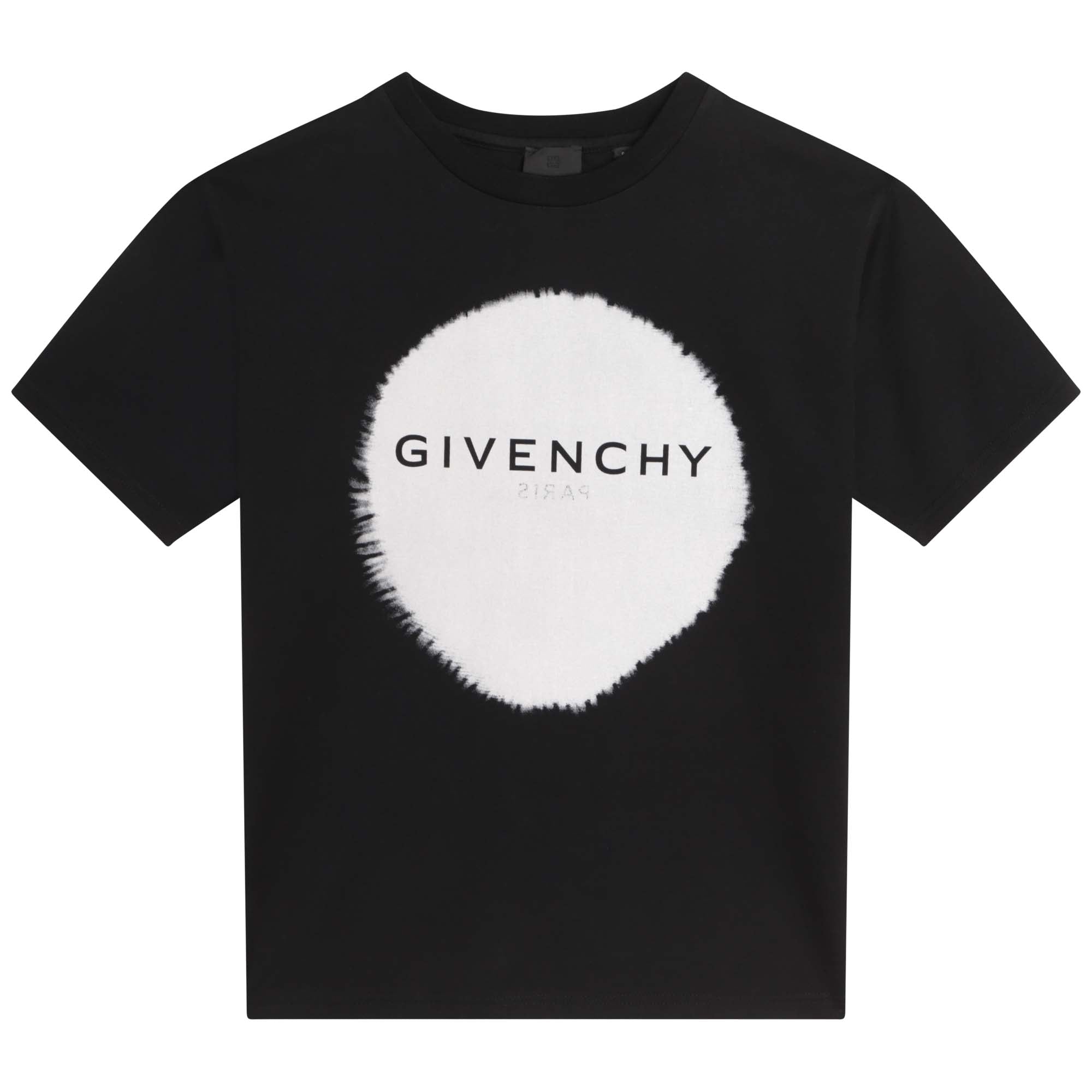 Boys Black Logo Cotton T-Shirt