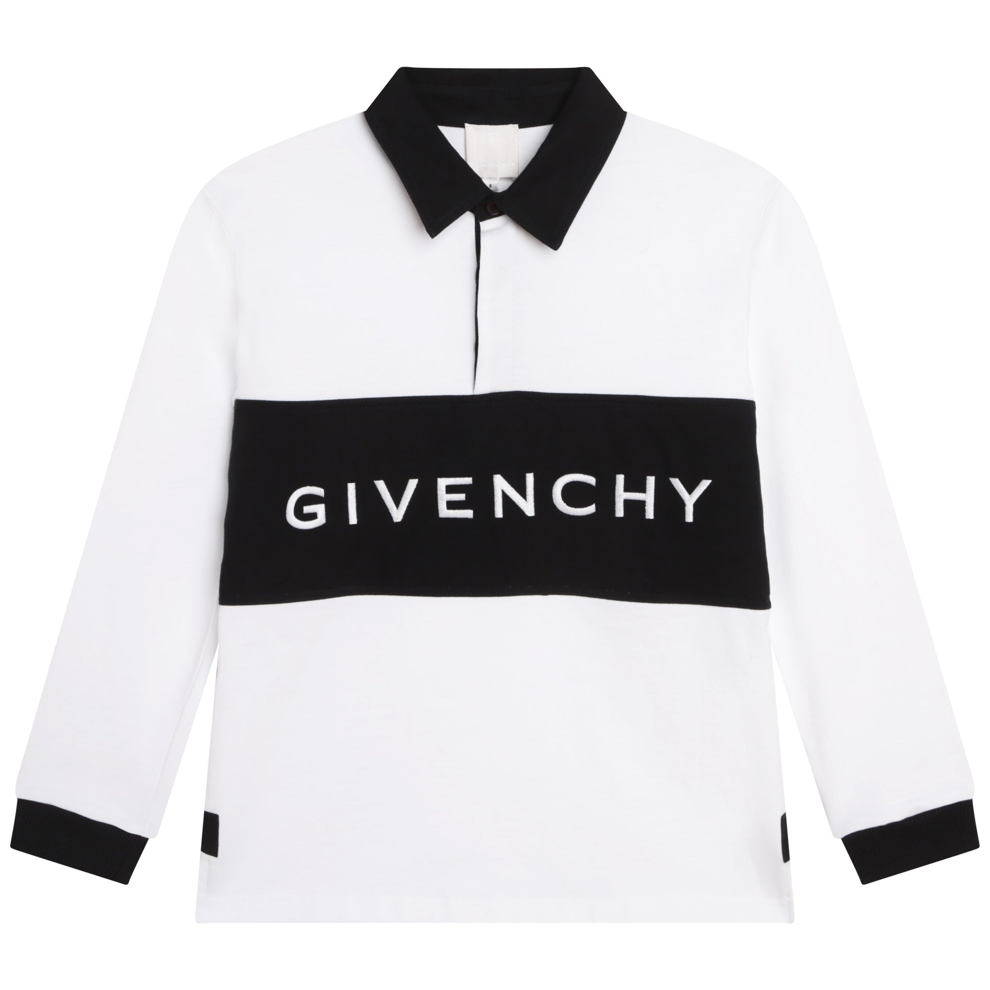 Boys White Logo Cotton Polo Shirt