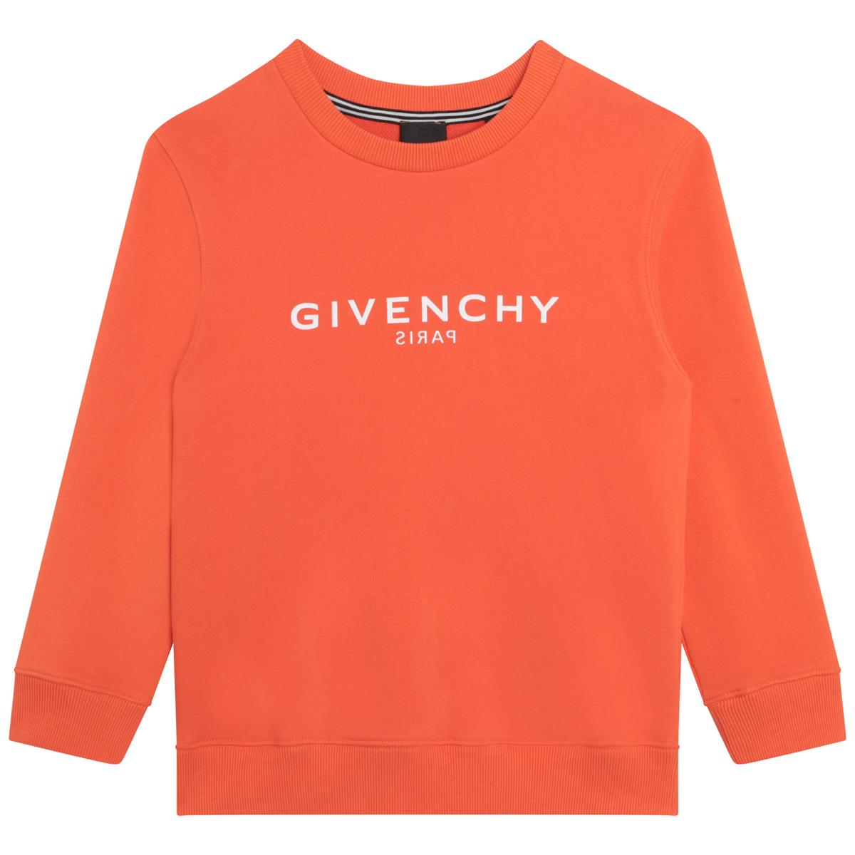 Boys Orange Logo Sweatshirt