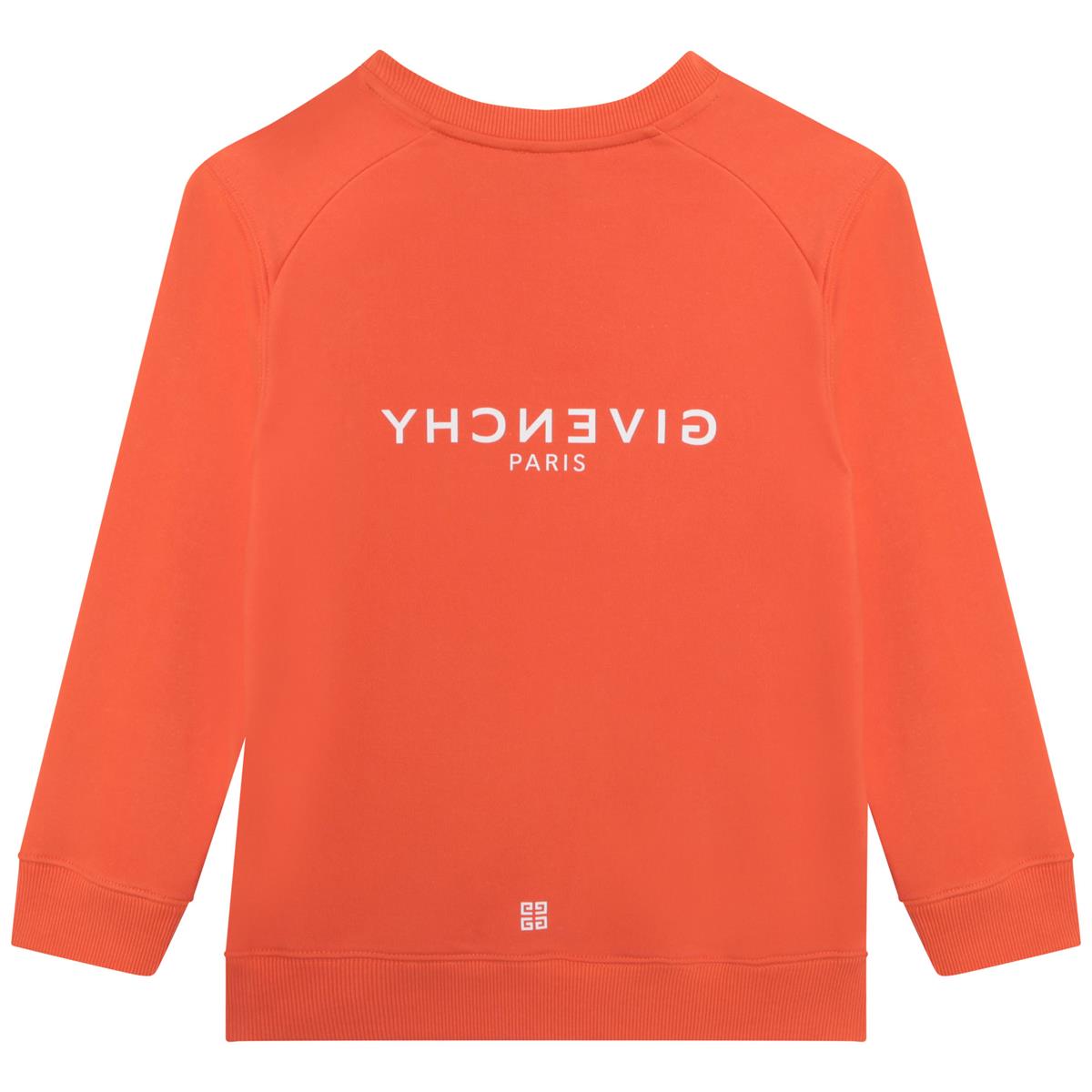 Boys Orange Logo Sweatshirt