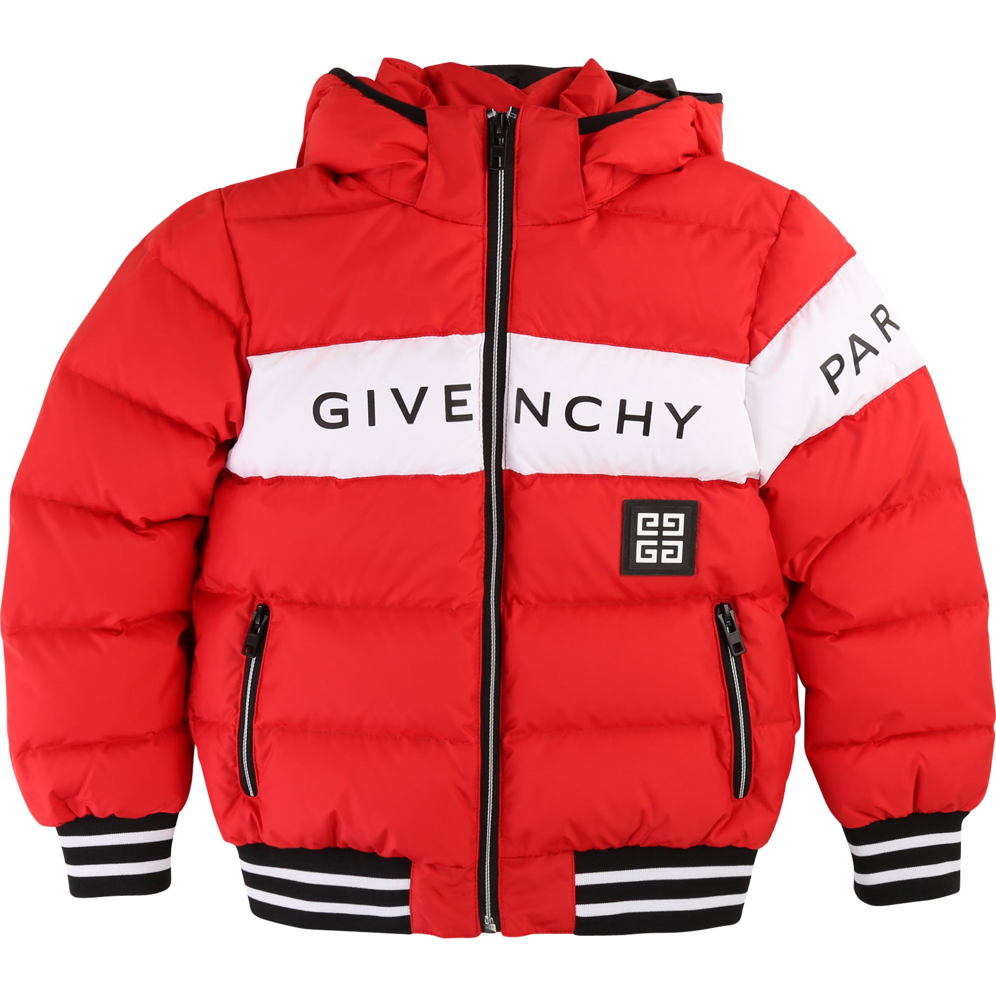 Boys Red Logo Padded Down Jacket