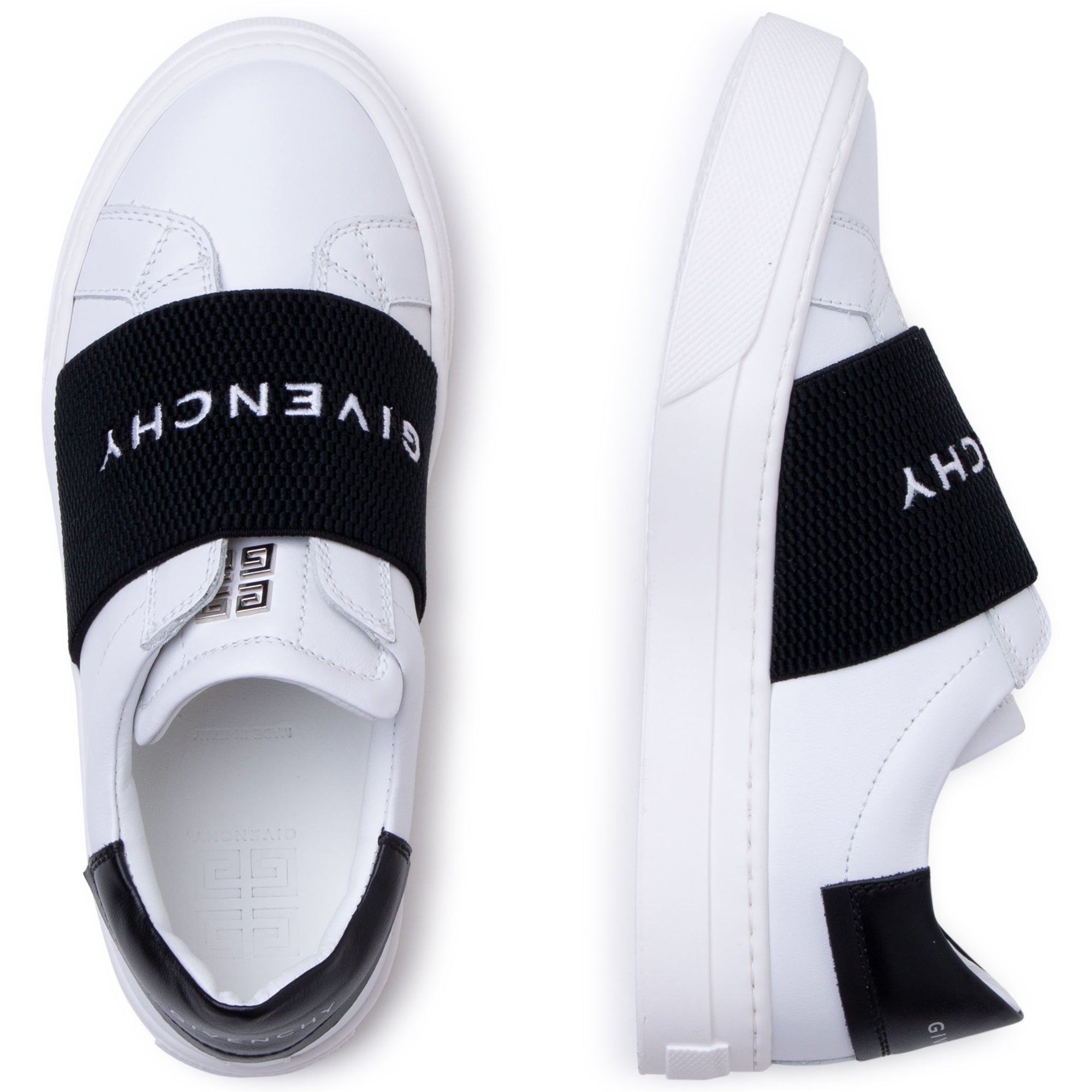 Boys & Girls White Logo Shoes