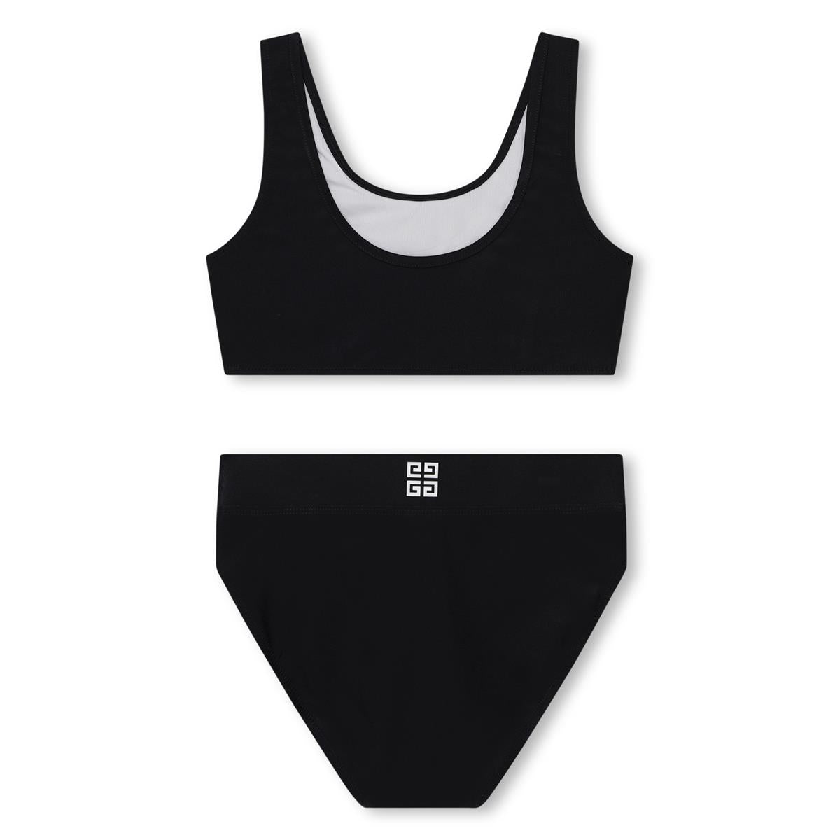 Girls Black Logo Swimsuit