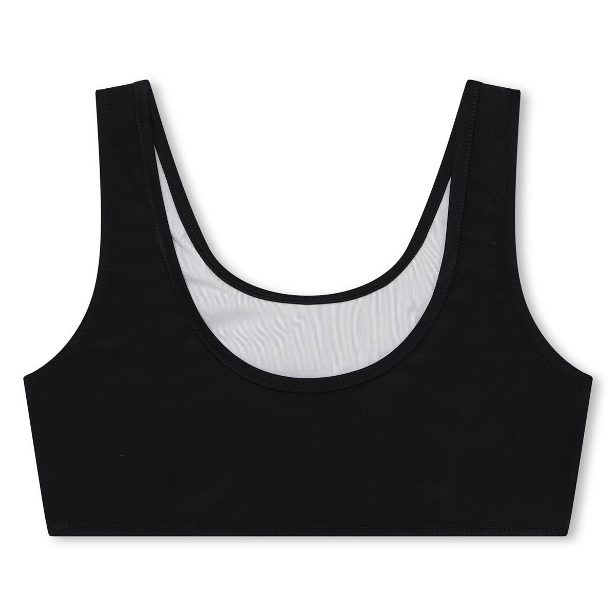 Girls Black Logo Swimsuit