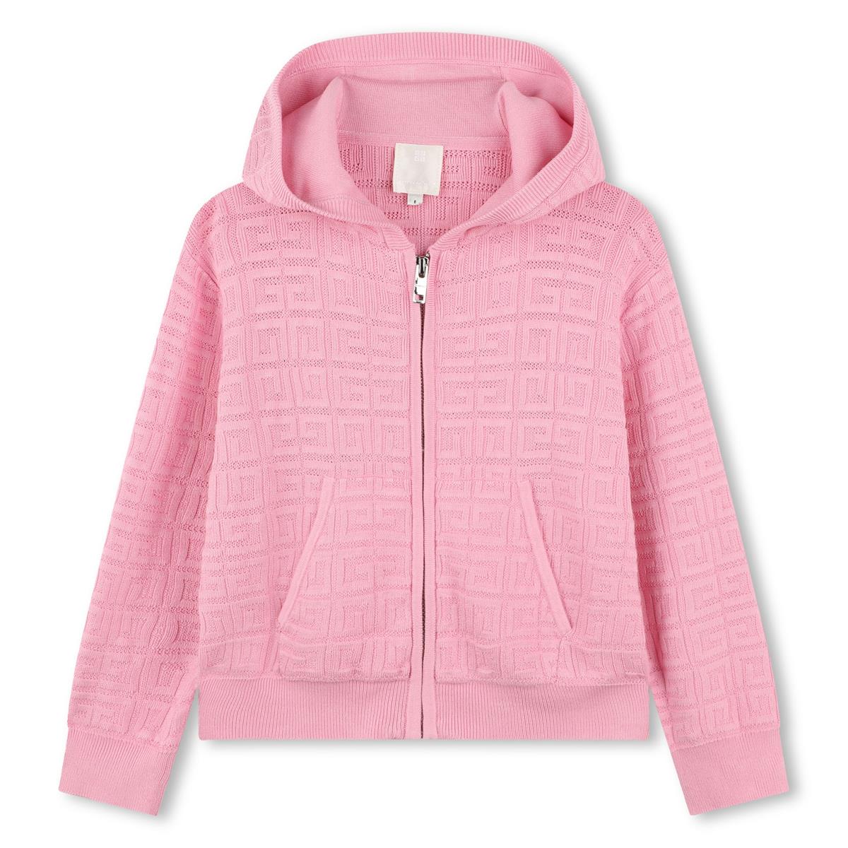Girls Pink Zip-Up Top