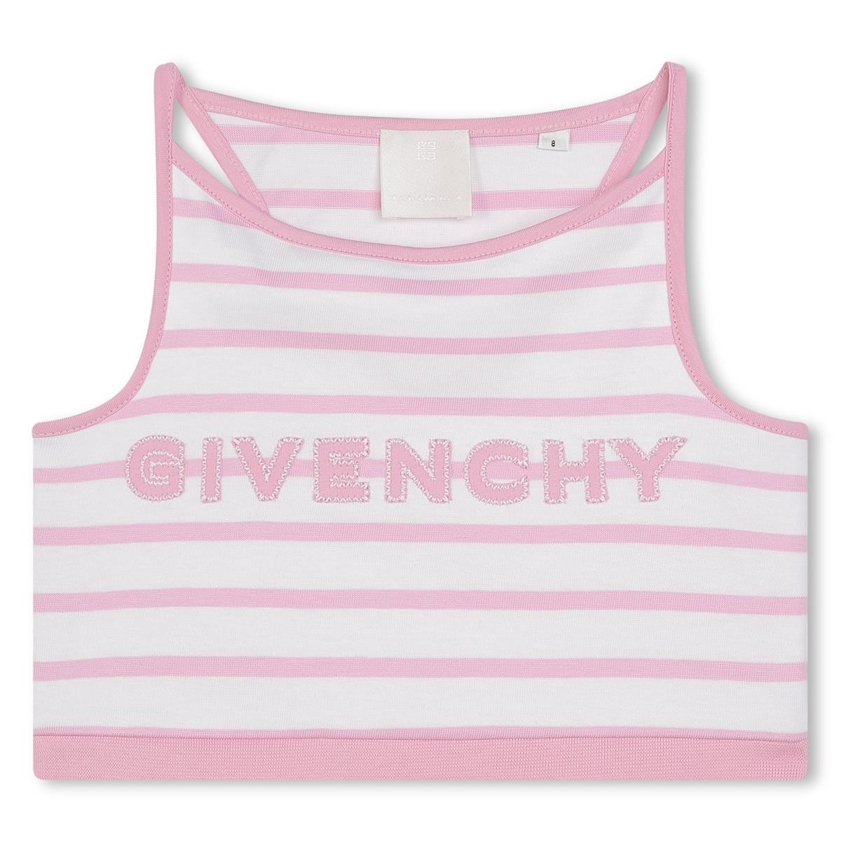 Girls Pink Stripes Cotton Vest