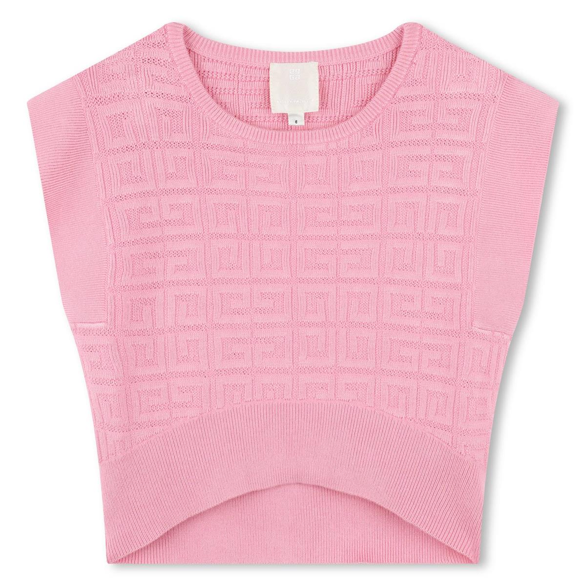 Girls Pink Knit Vest