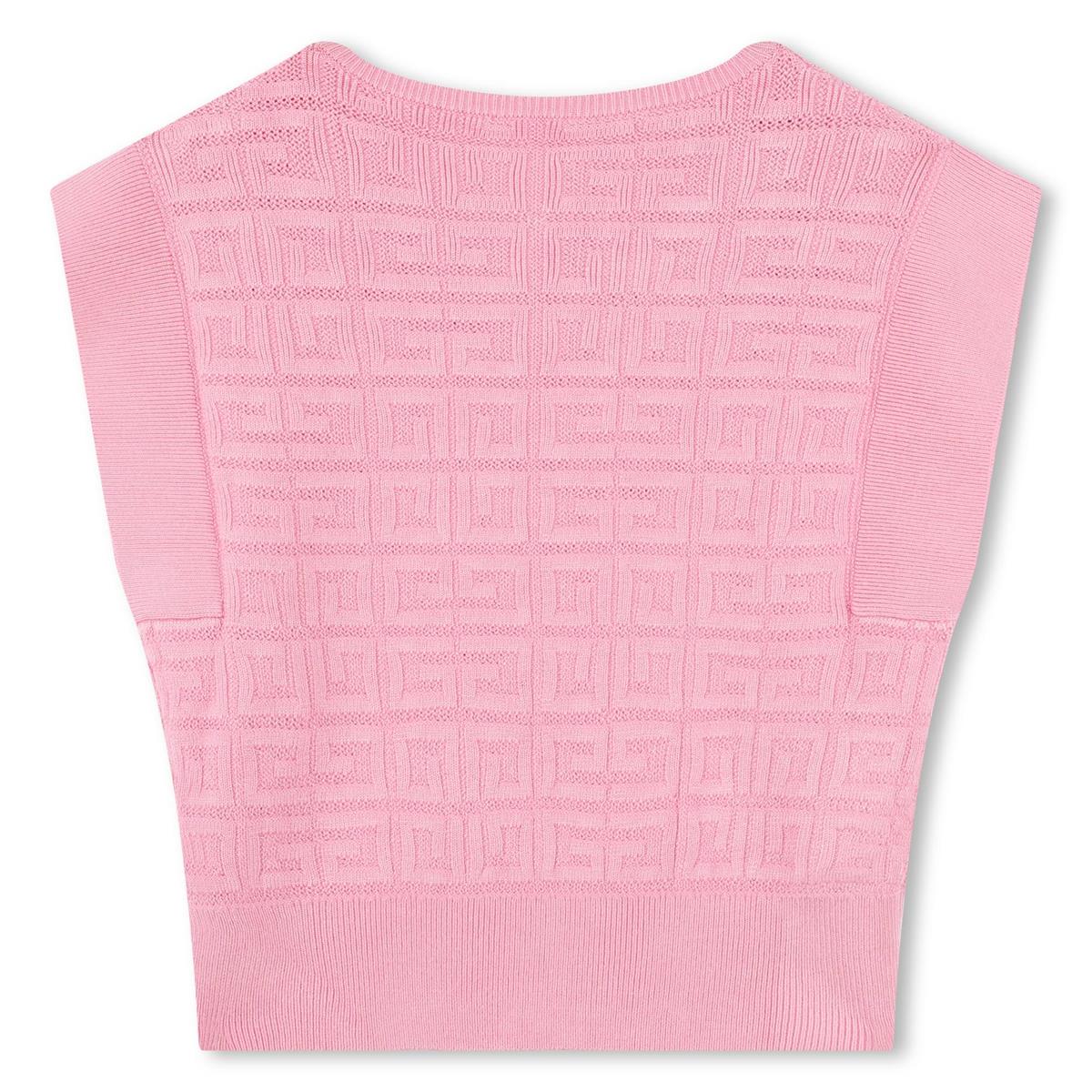 Girls Pink Knit Vest