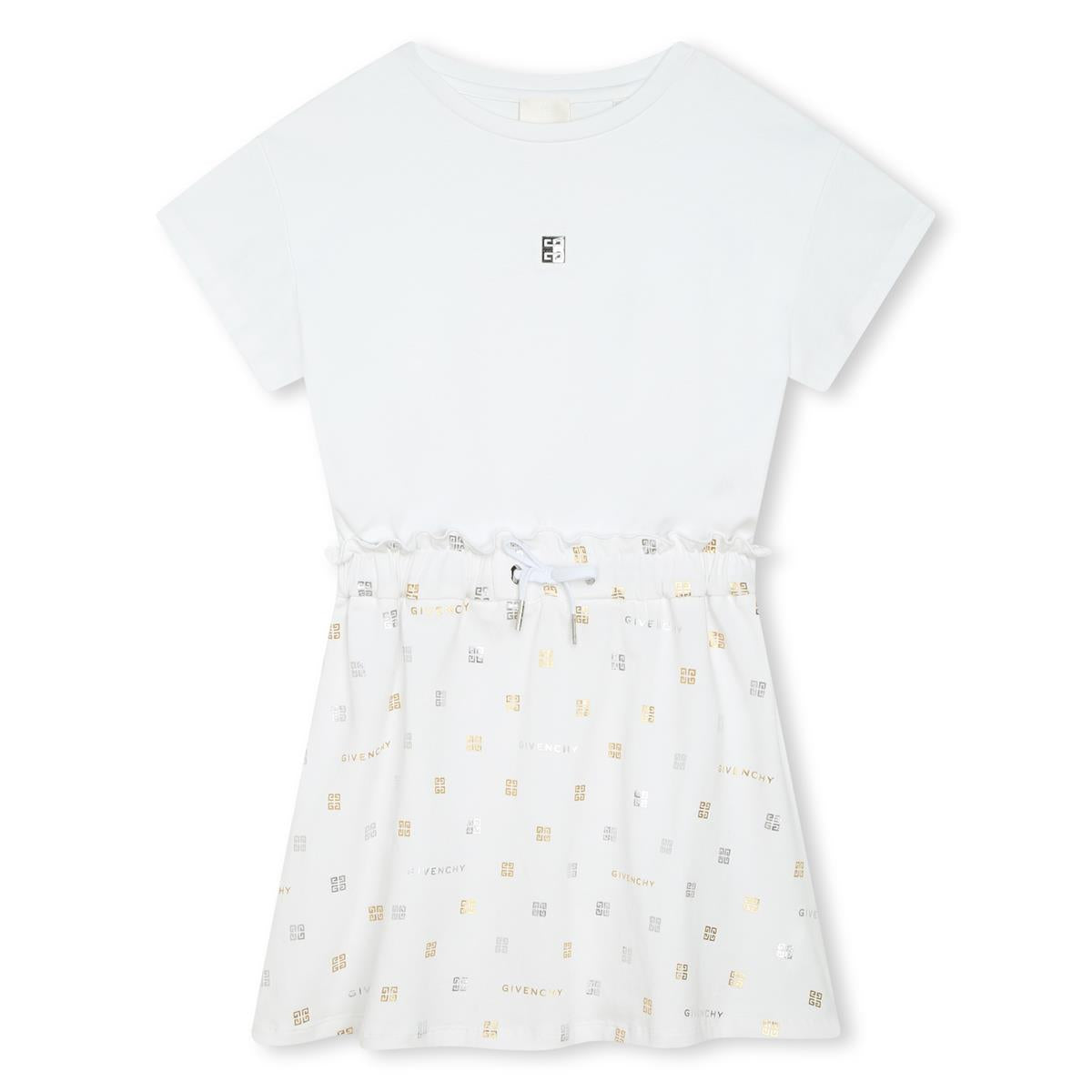 Girls White Cotton Dress