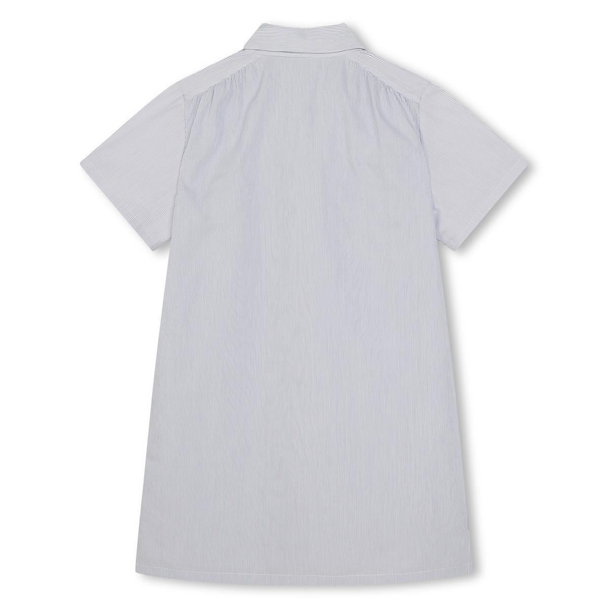 Girls Blue Stripes Cotton Dress